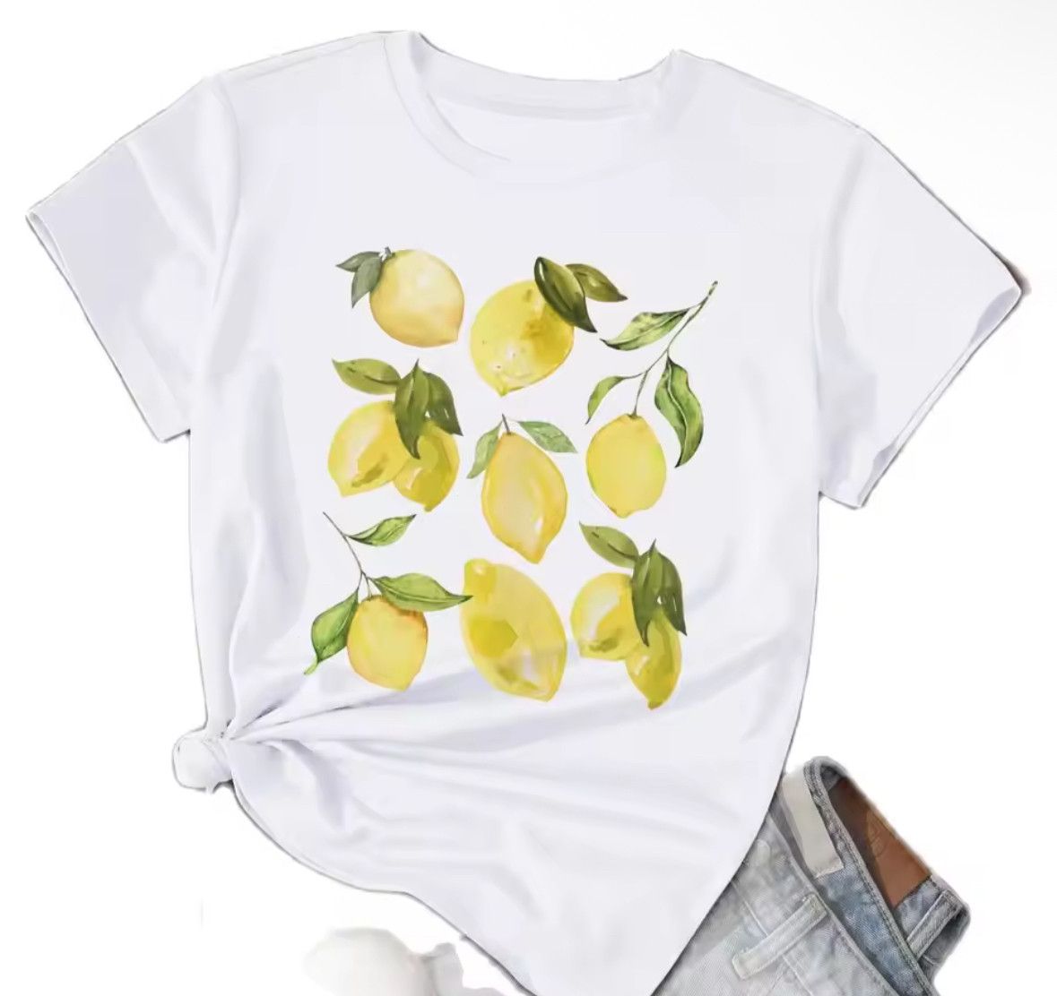 Other Streetwear Cute Lemon Fruit White T-Shirt Punk Graphic Tees Size M / US 6-8 / IT 42-44 - 2 Thumbnail