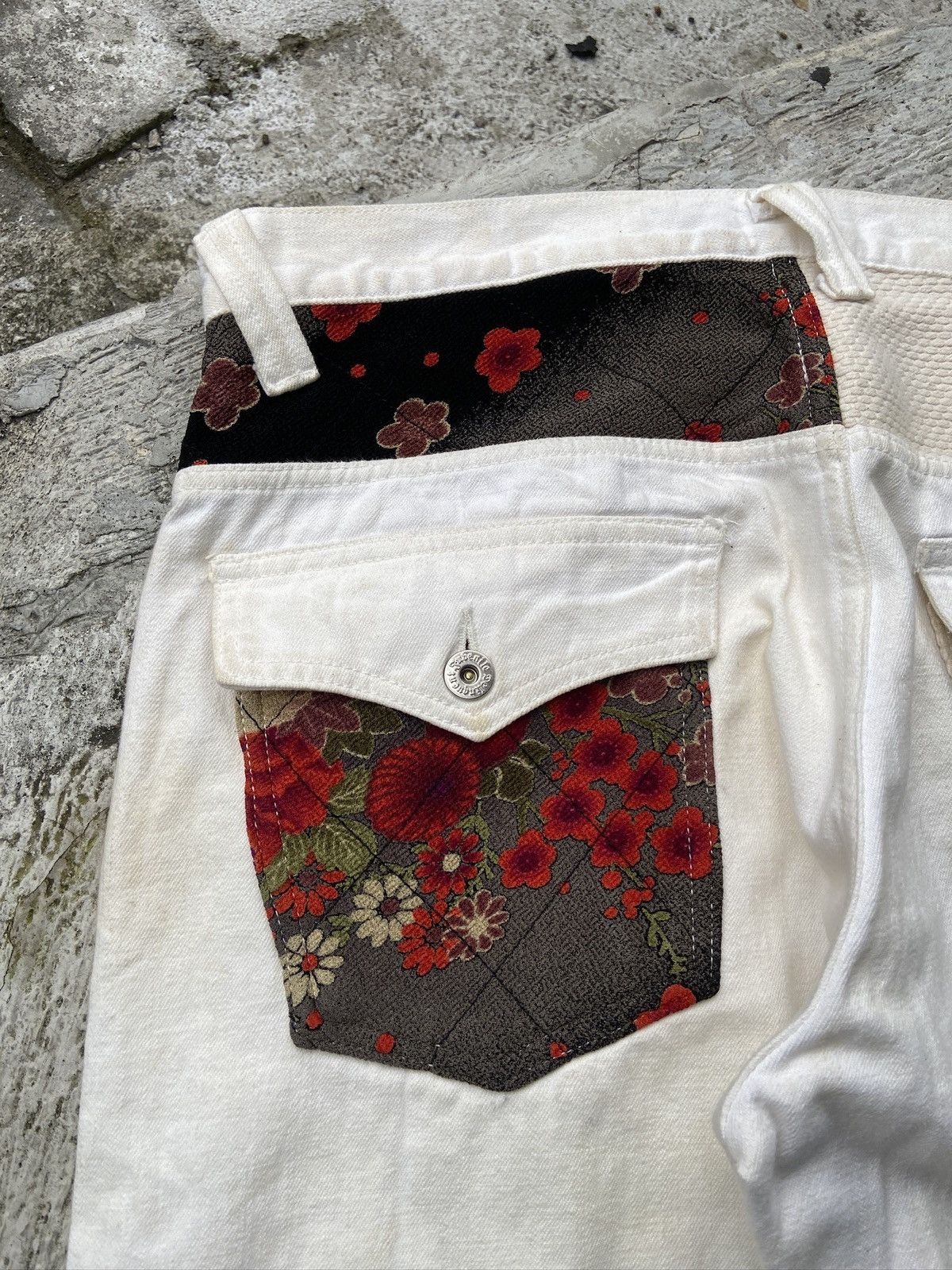 Samurai Jeans Jeans Typical Japanese Style Flower Pattern | Grailed