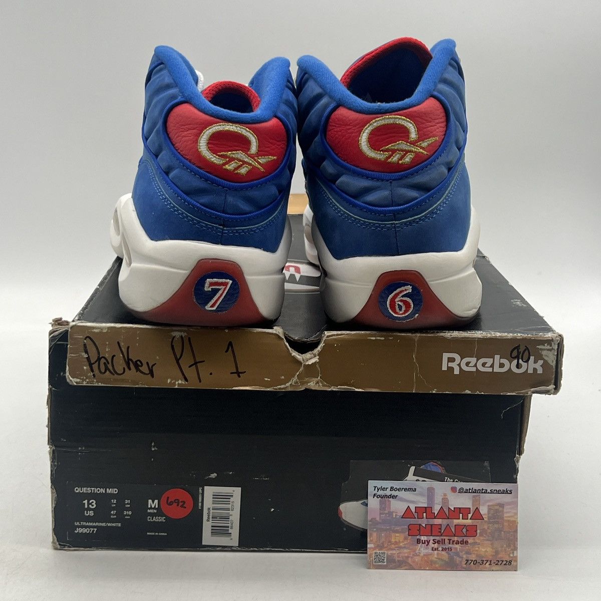 Reebok Question mid packer shoes Size US 13 / EU 46 - 3 Thumbnail