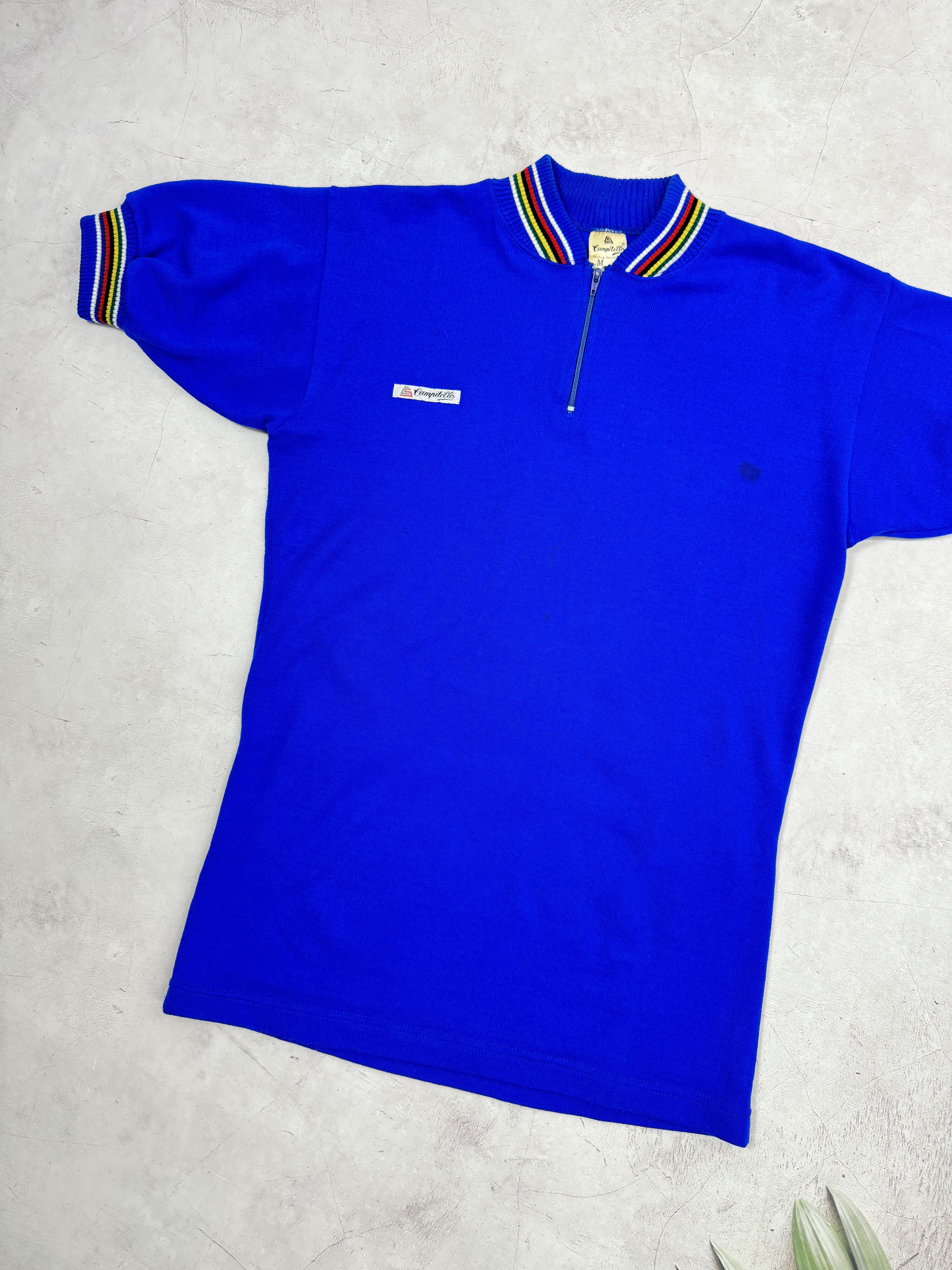 Vintage Vintage 70s Campitello Cycling Jersey UCI Rainbow Size US M / EU 48-50 / 2 - 2 Thumbnail