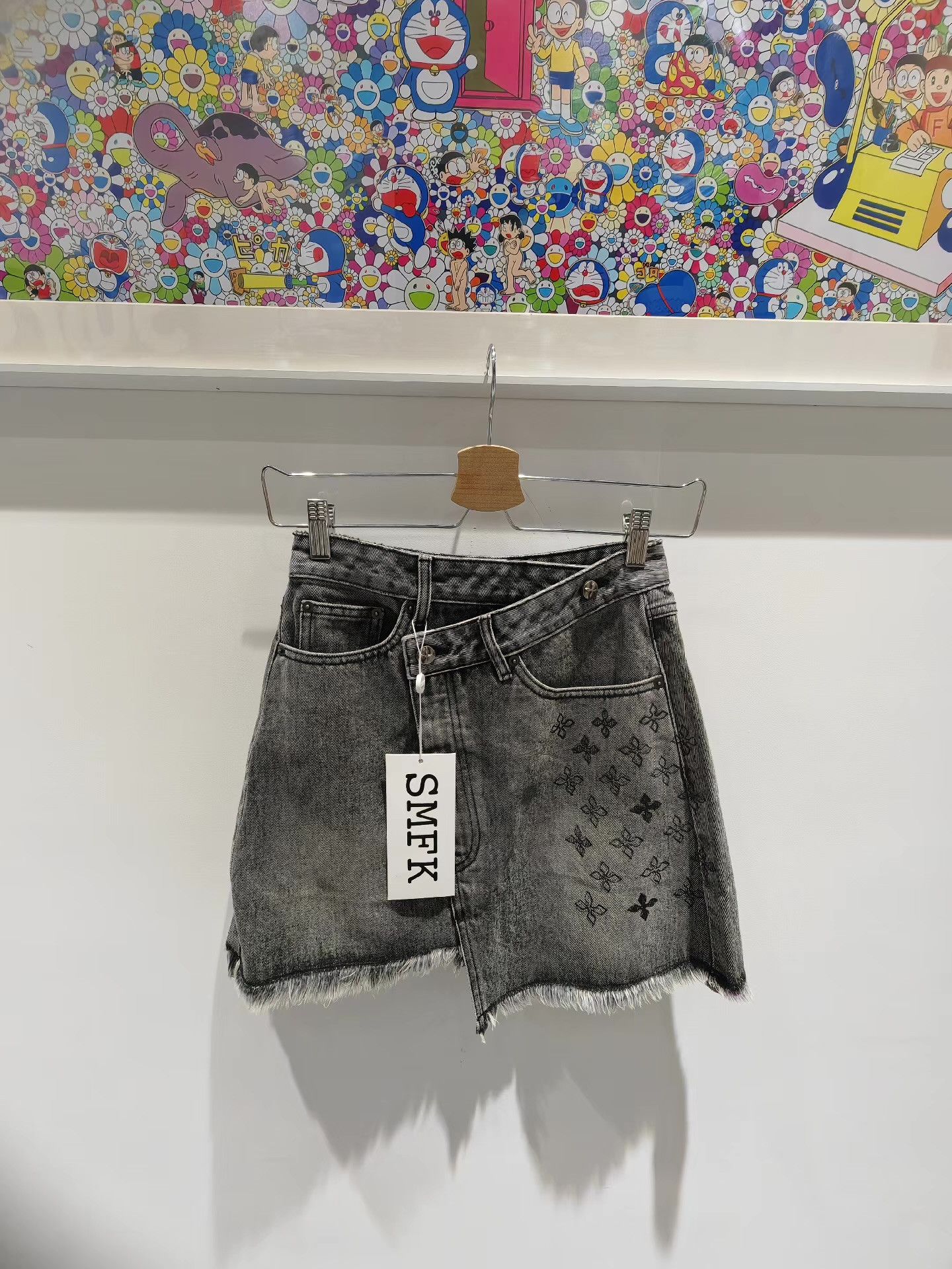 SMFK SMFK Hand-Painted Print Patchwork Vintage Mini Skirt Q15 Size 38" / US 16 / IT 52 - 1 Thumbnail