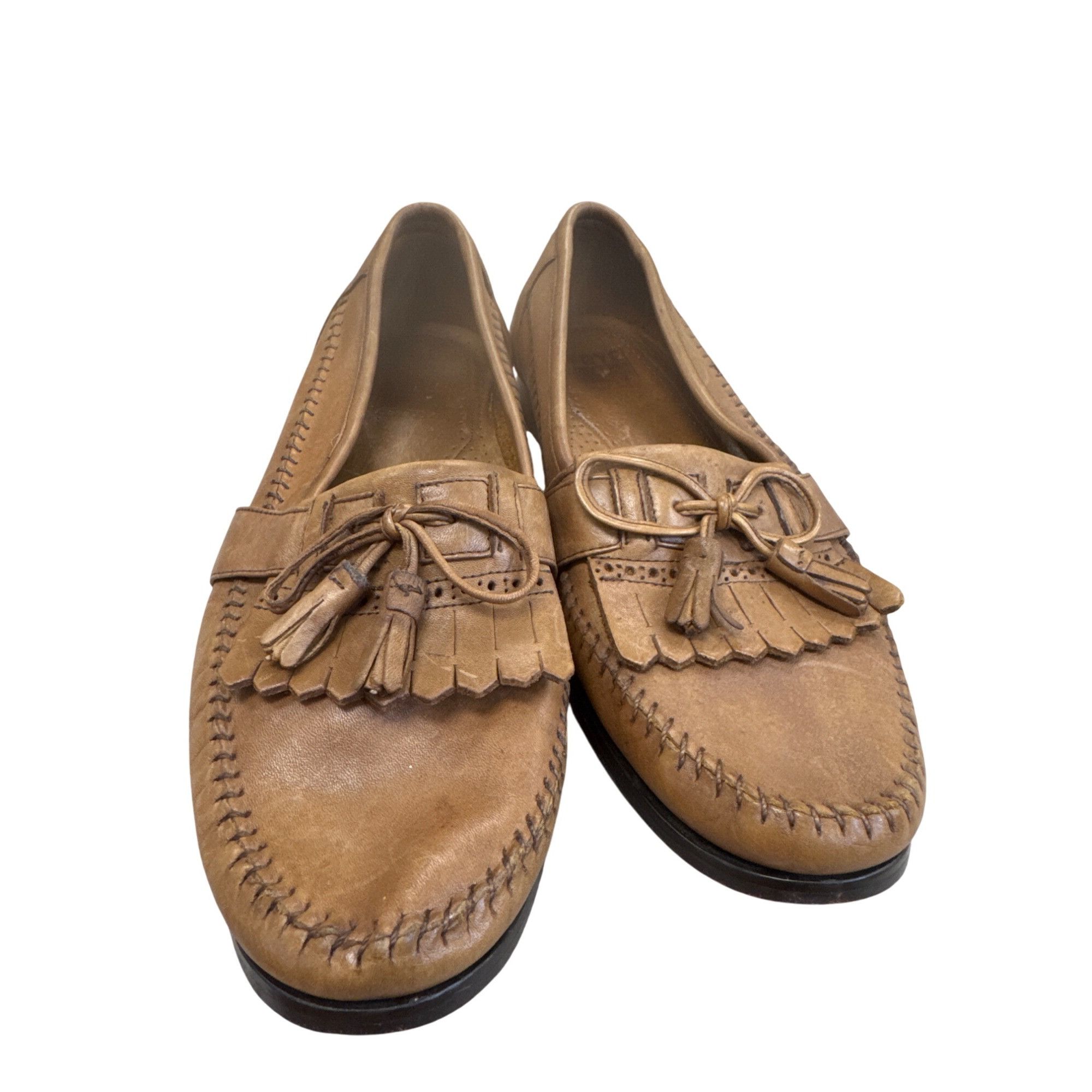 Frye Frye Mens Brown Leather Tassel Slip-On Loafers Size 12D Size US 12 / EU 45 - 6 Thumbnail