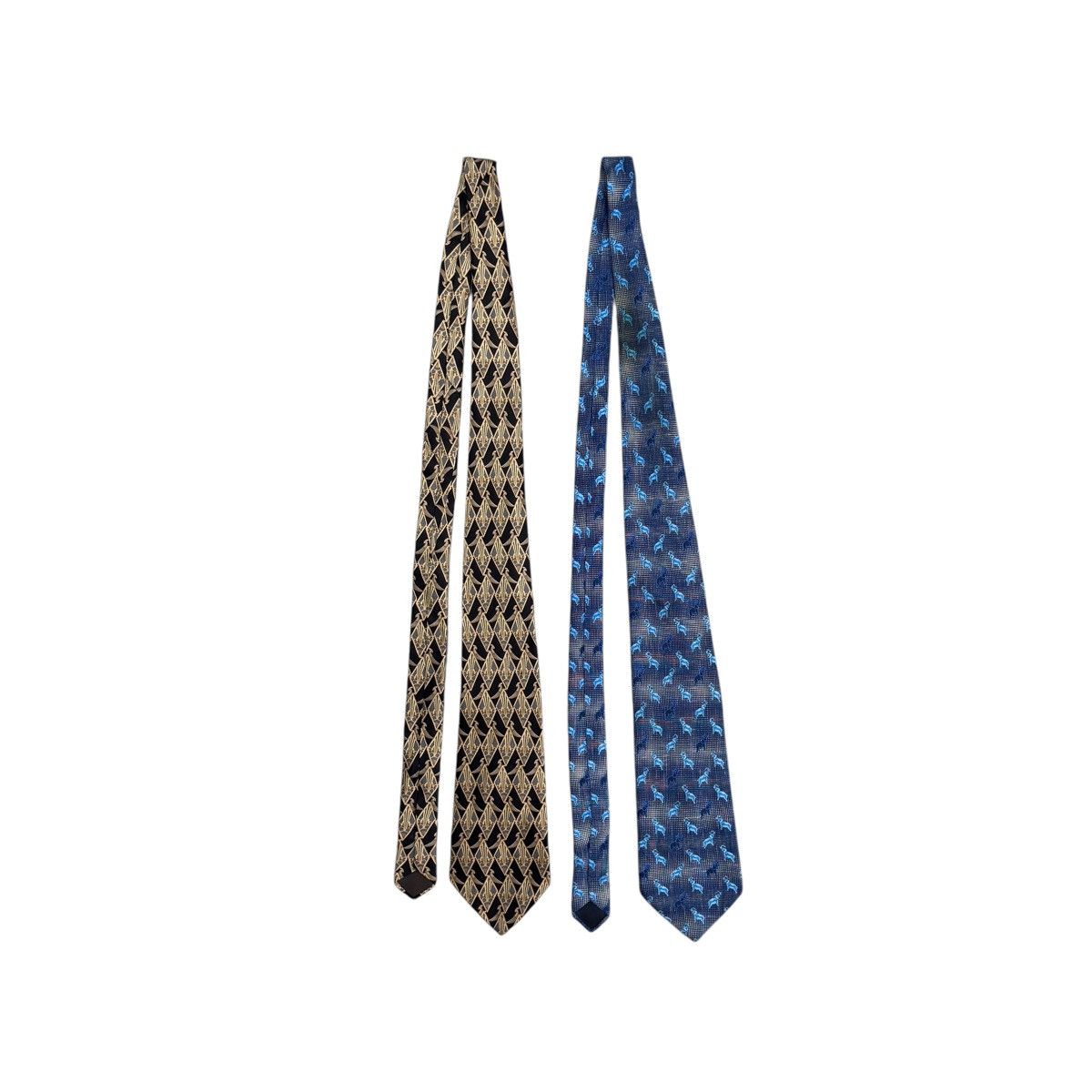Lanvin × Vintage Vintage Lanvin Paris Silk Ties x2 Size ONE SIZE - 1 Thumbnail