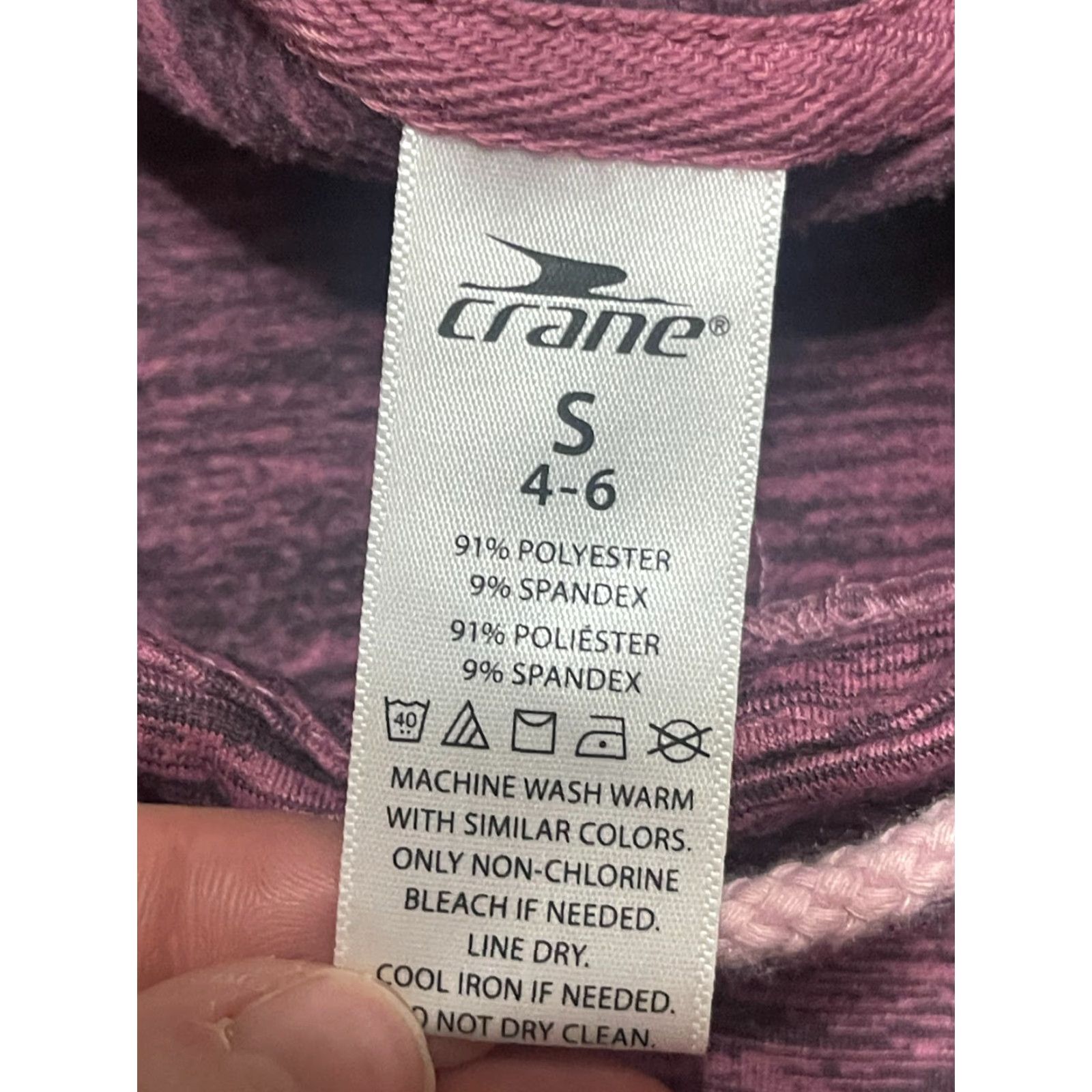 Vintage Crane Hoodie Women S Purple Long Sleeve Pullover Size S / US 4 / IT 40 - 7 Thumbnail