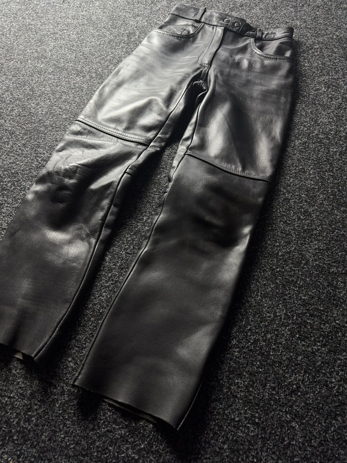 Leather Y2K Vintage Leather Pants Opium Style Alt Biker USA Rare Size US 28 / EU 44 - 3 Thumbnail