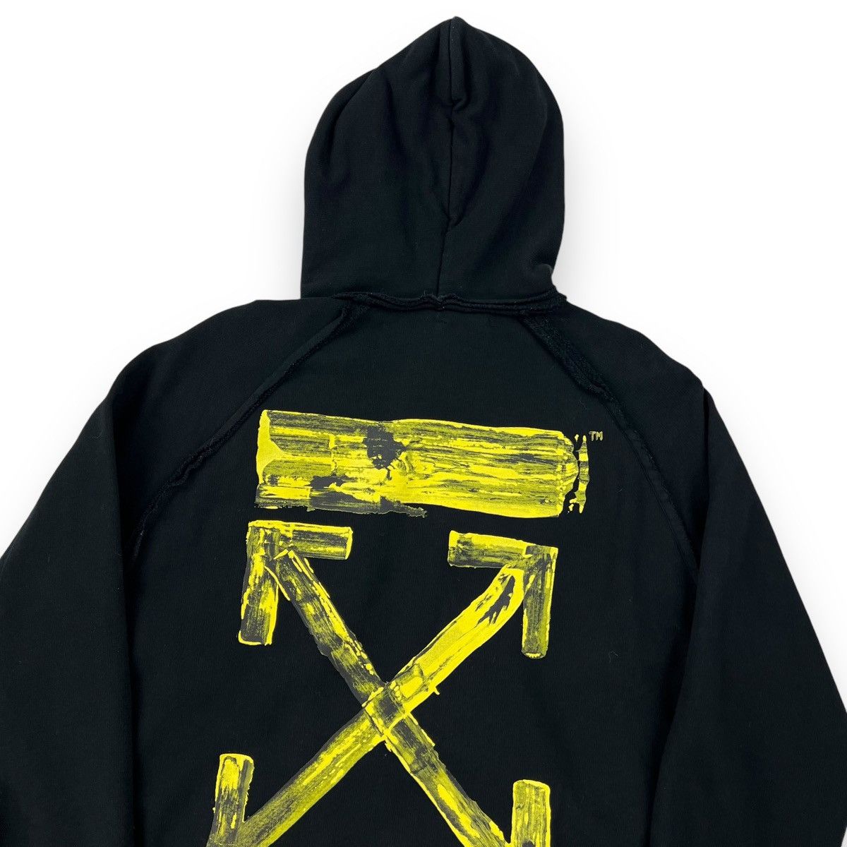 Off White Off White Yellow Acrylic Arrows Hoodie Grailed