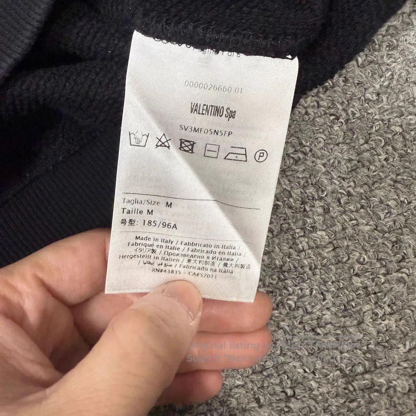 Valentino Black Long Sleeve Sweatshirt with Red Lettering. Size US M / EU 48-50 / 2 - 4 Thumbnail