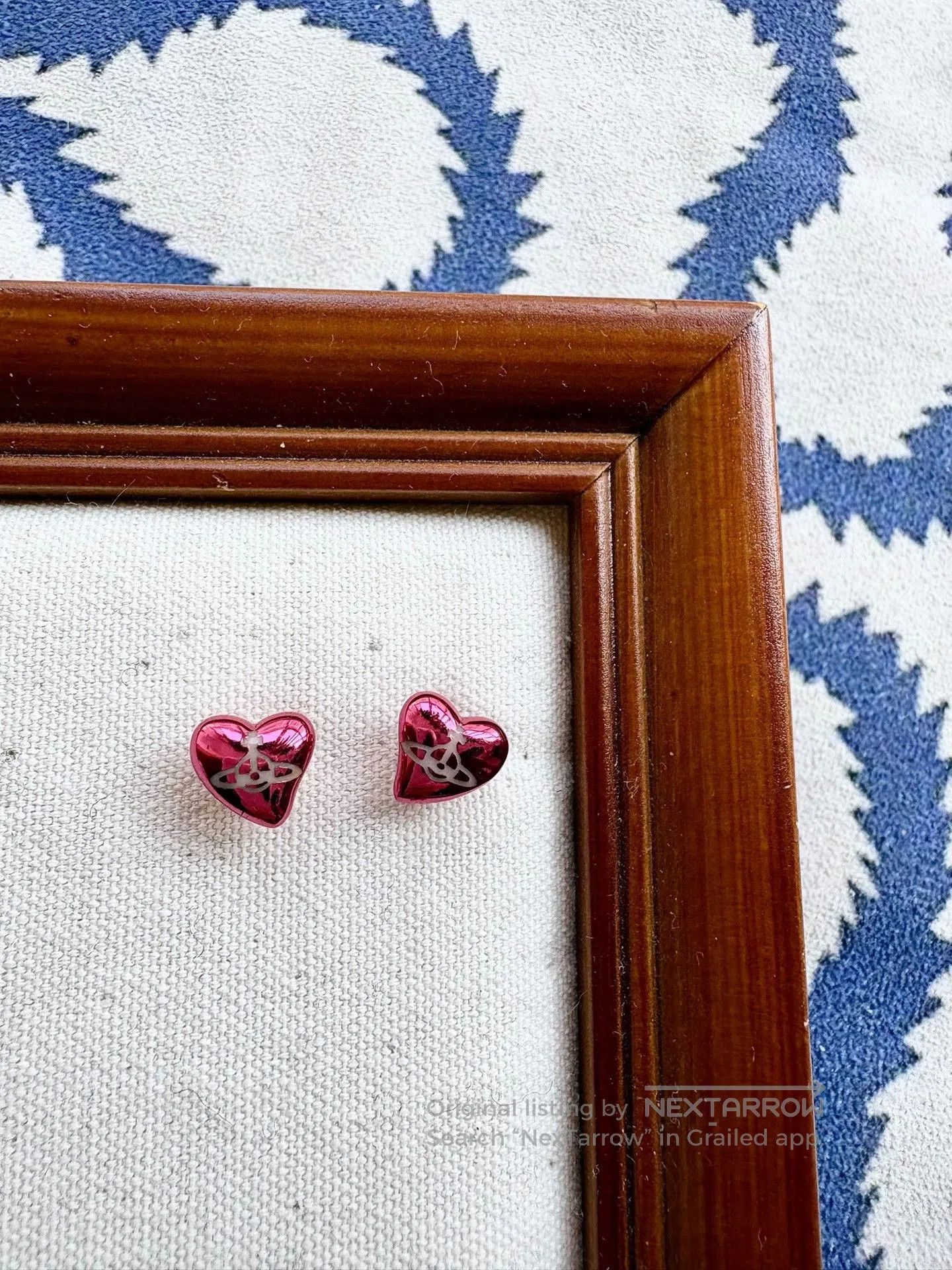 Vivienne Westwood Vivienne Westwood Pink Saturn Heart Earrings. Size ONE SIZE - 1 Thumbnail