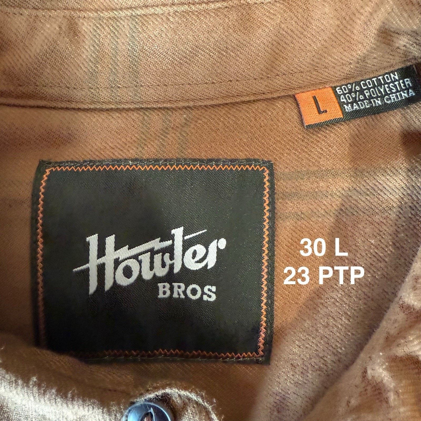 Howler Brothers Howler Brothers Quintana Quilted Flannel Shirt Large Brown Size US L / EU 52-54 / 3 - 7 Thumbnail