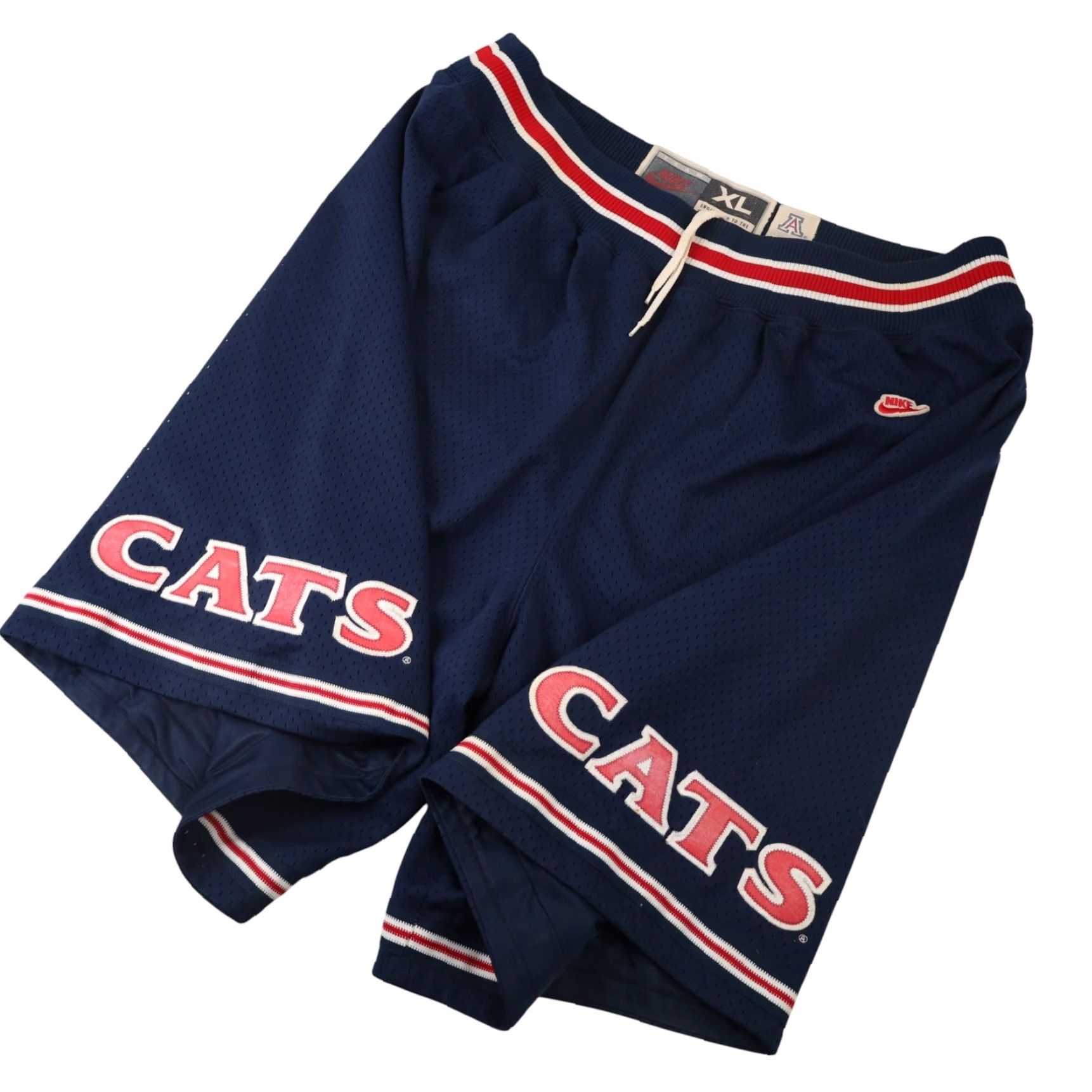 Nike VINTAGE Nike Arizona Wildcats All Sewn Basketball Short Shirt XL Men Blue Size US 36 / EU 52 - 3 Thumbnail