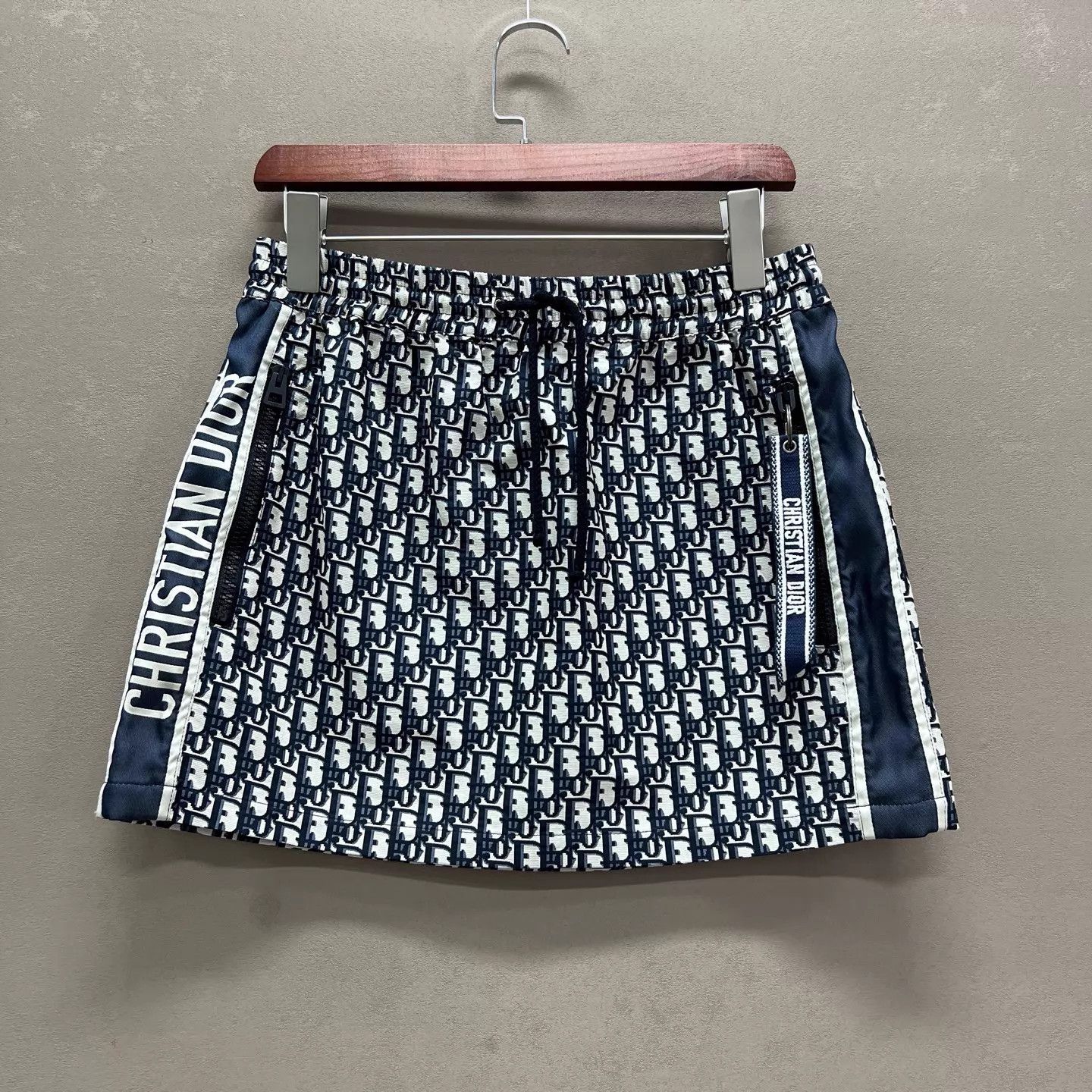 Dior Dior 99 New Blue Oblique Full Print Logo Skirt 36 Size 26" / US 2 / IT 38 - 1 Thumbnail
