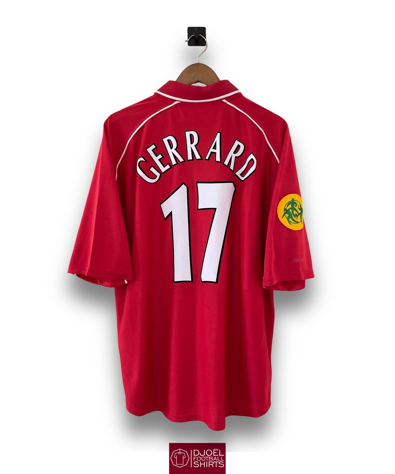 Reebok Liverpool FC 2000/01 Home GERRARD #17 UEFA Cup Winner Size US XL / EU 56 / 4 - 2 Thumbnail