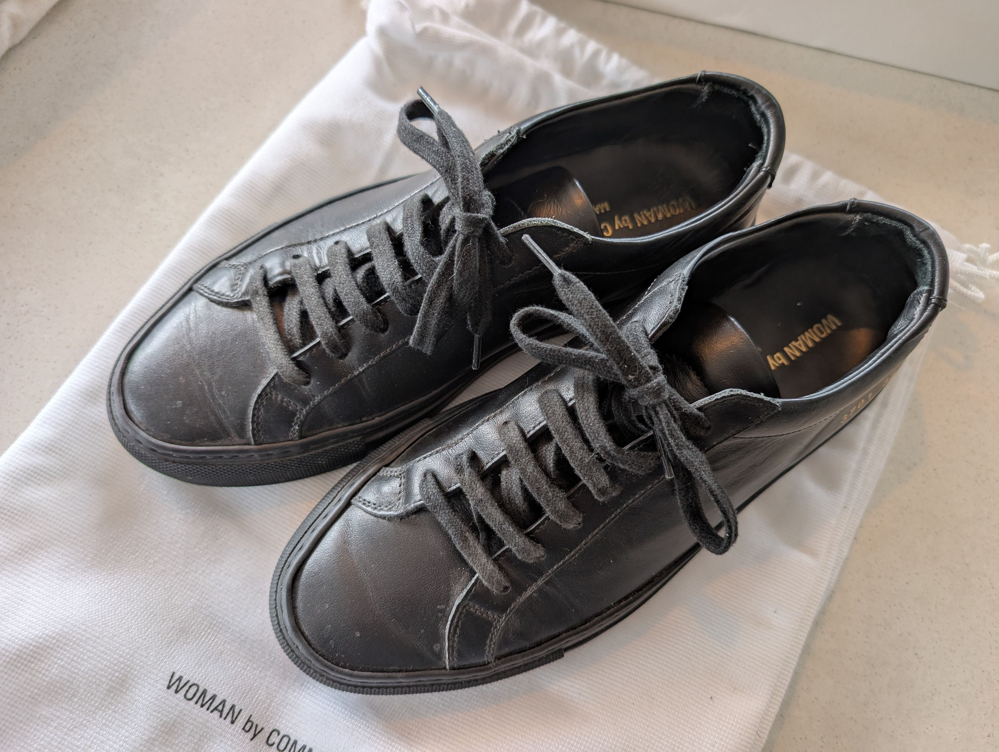 Common Projects Common Projects Achilles Low Black Size US 6 / IT 36 - 1 Thumbnail