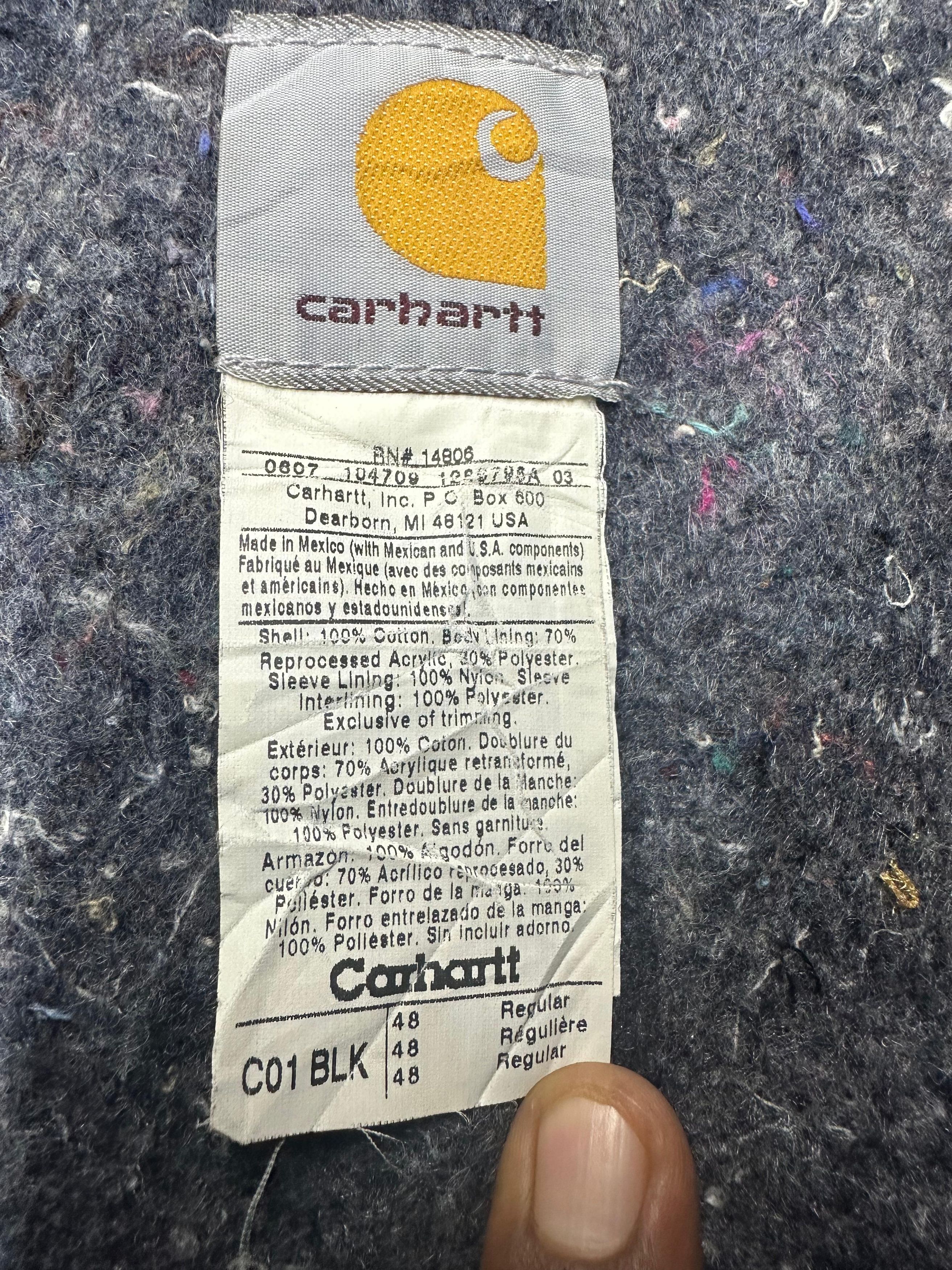 Carhartt × Vintage Vintage 90's Carhartt chore Coat C01 BLK SIZE 48 Size US XL / EU 56 / 4 - 8 Thumbnail