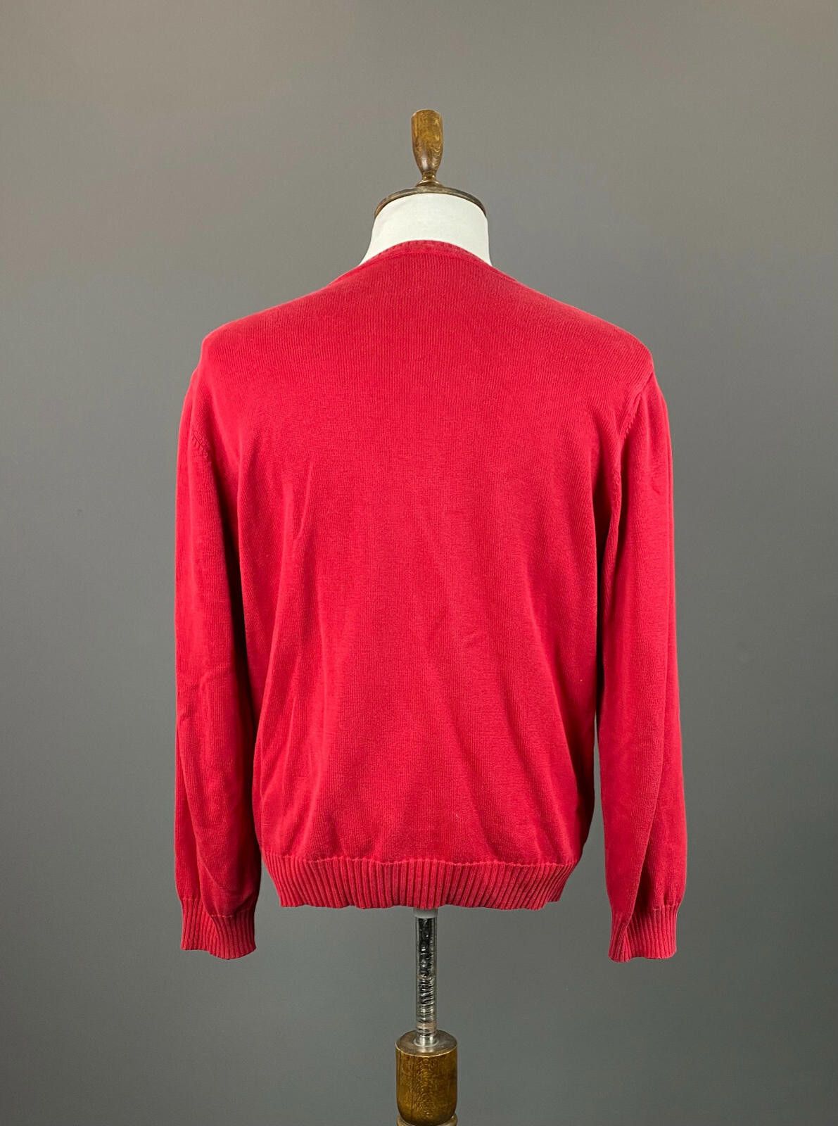 Hugo Boss Men Hugo Boss Red Cotton Long Sleeve Knit Sweater Size 52 Size US M / EU 48-50 / 2 - 6 Thumbnail
