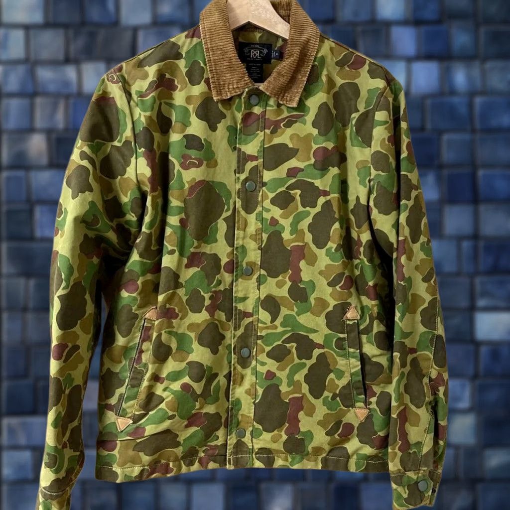 Ralph Lauren RRL RALPH LAUREN Mens Vintage Camouflage Jacket M Green Casual Jacket Size US M / EU 48-50 / 2 - 1 Thumbnail