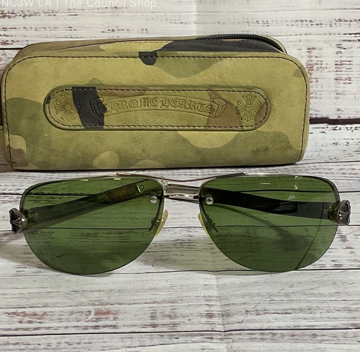 Chrome Hearts Chrome hearts leather camo sunglasses Size ONE SIZE - 3 Thumbnail
