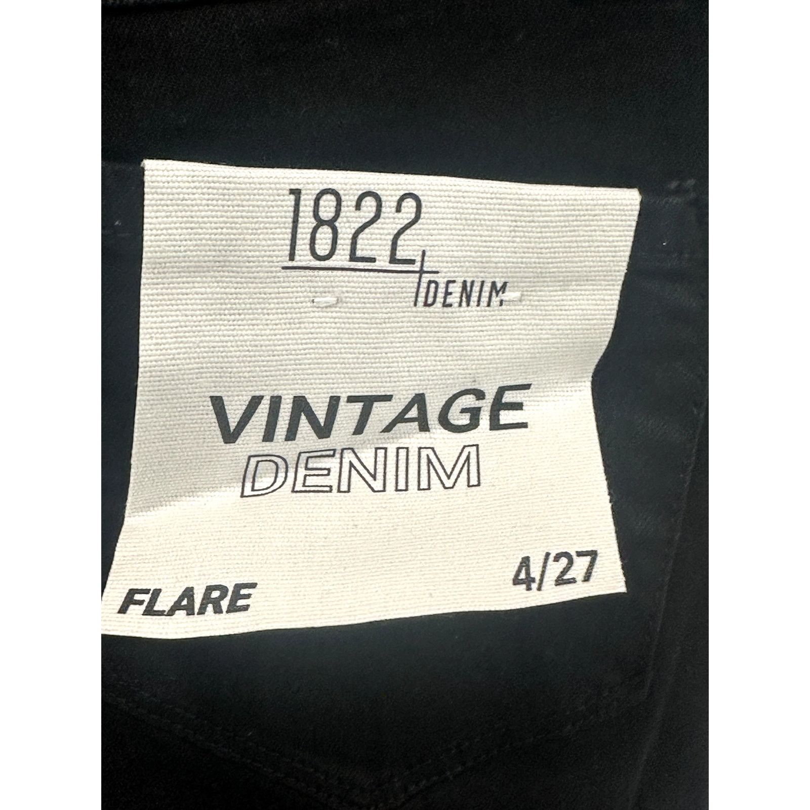 Other 1822 Womens Black Flare Denim Mid Rise Cotton Blend 4/27 NWT Size 27" / US 4 / IT 40 - 8 Thumbnail