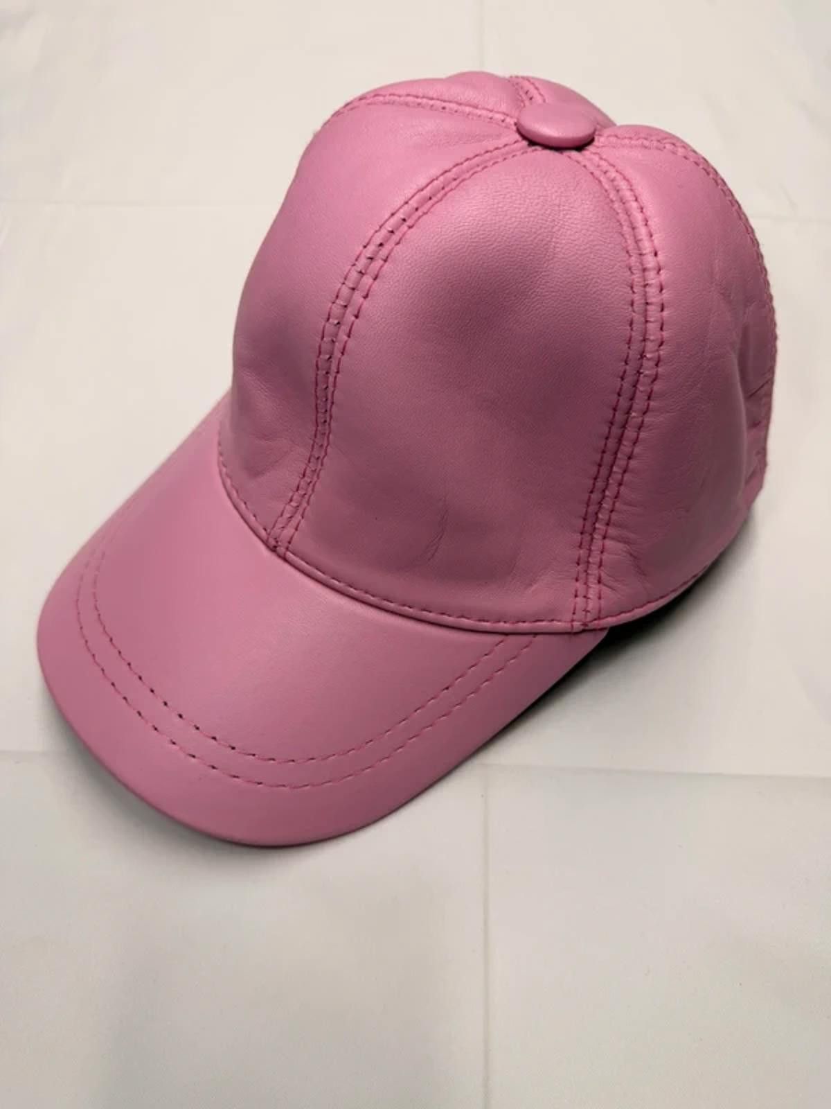 Other NEW Pink Leather Baseball Cap - Premium Hat #020 Size ONE SIZE - 2 Thumbnail