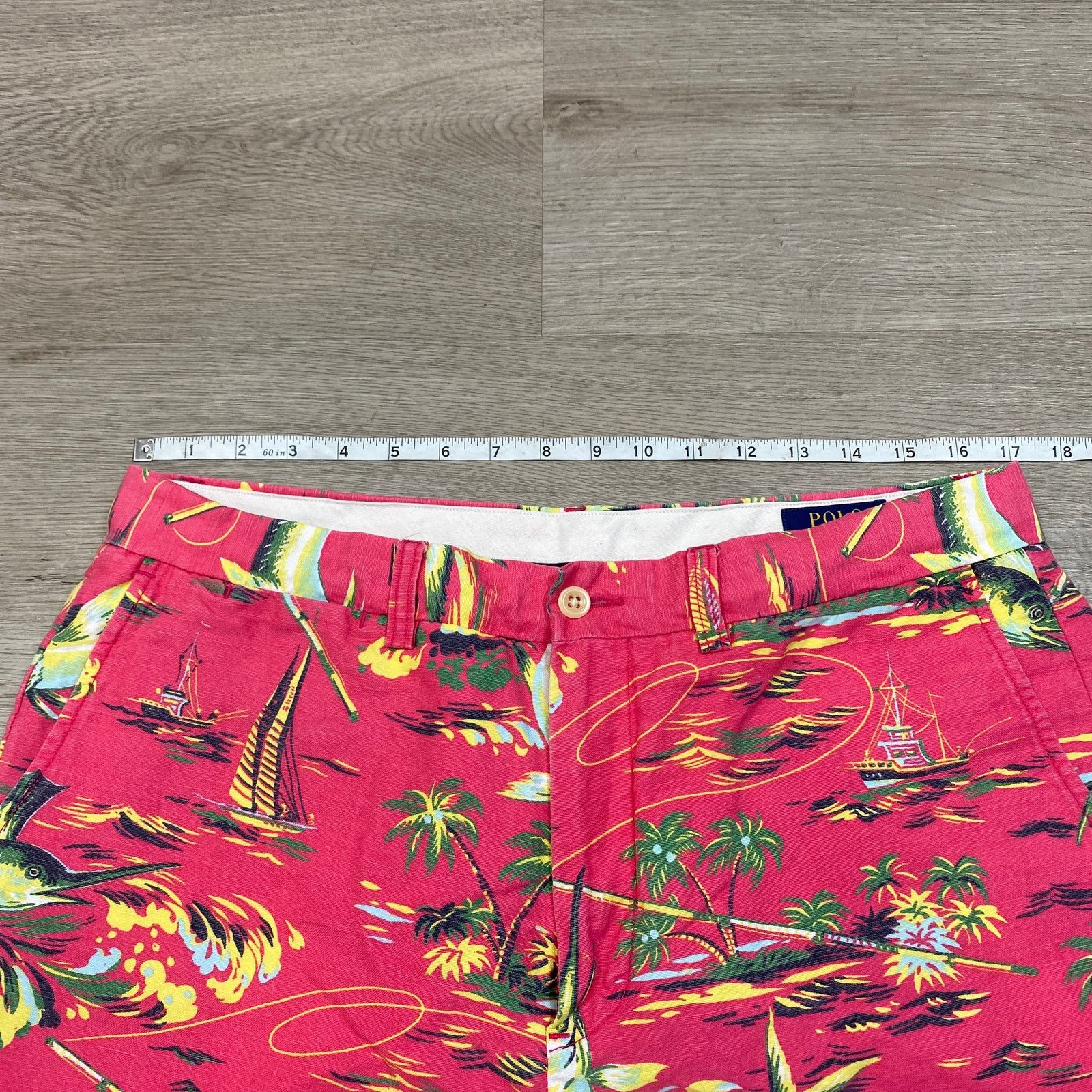 Polo Ralph Lauren Polo Ralph Lauren Linen Aloha Classic Fit Chino Shorts 34 Size US 34 / EU 50 - 5 Thumbnail