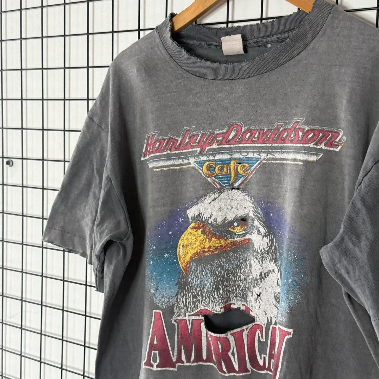 Harley Davidson Harley Davidson 90s Graphic Tee Eagle T shirt Thrashed Size US L / EU 52-54 / 3 - 4 Thumbnail