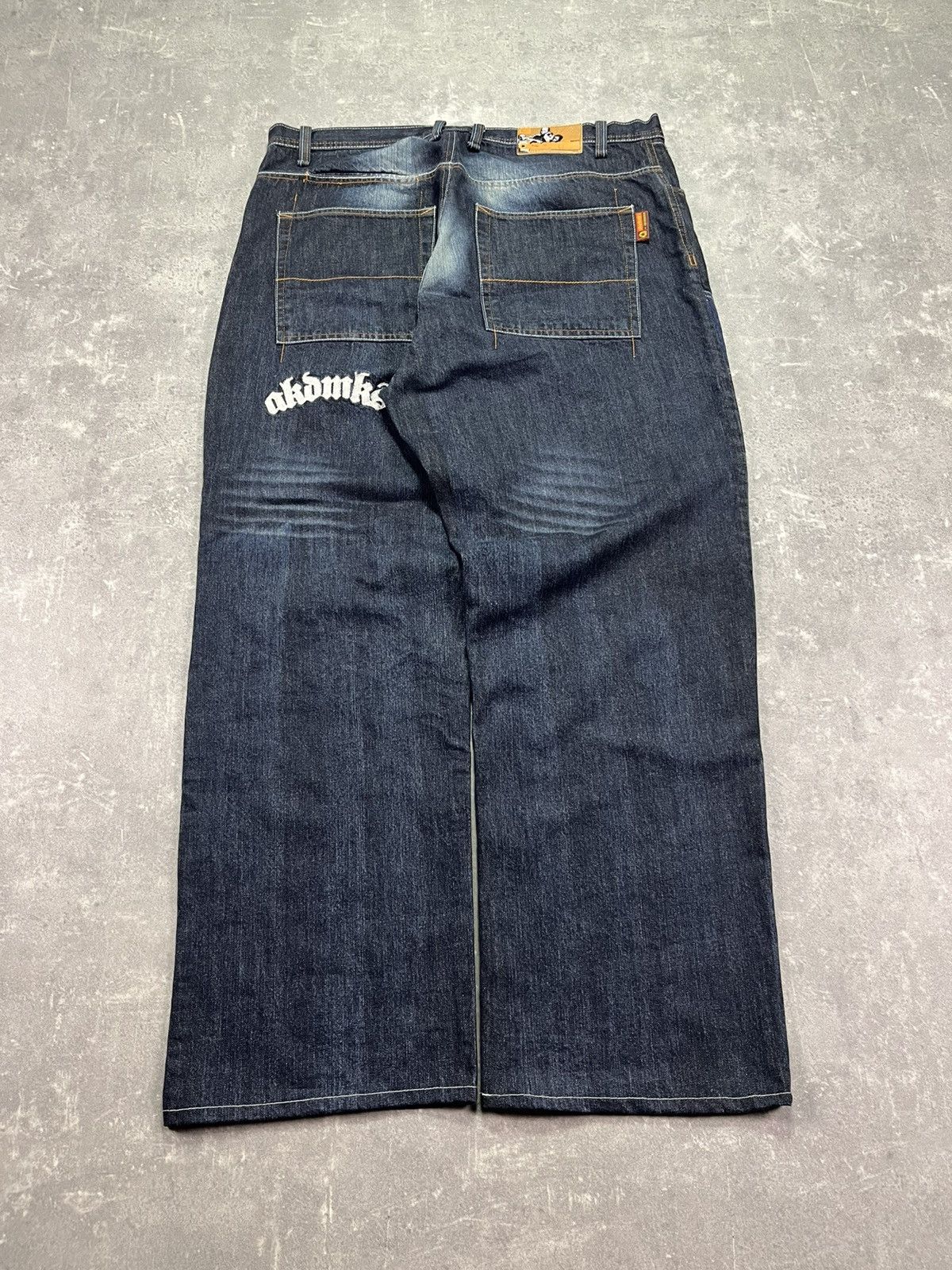 Akademiks 2000s Y2K Akademiks Washed Mega Baggy Denim Jeans 40 Size US 40 / EU 56 - 2 Thumbnail