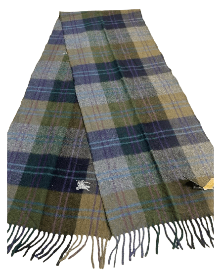Burberry Burberry's Authentic Unisex Scarf Gray Cashmere Size ONE SIZE - 2 Thumbnail