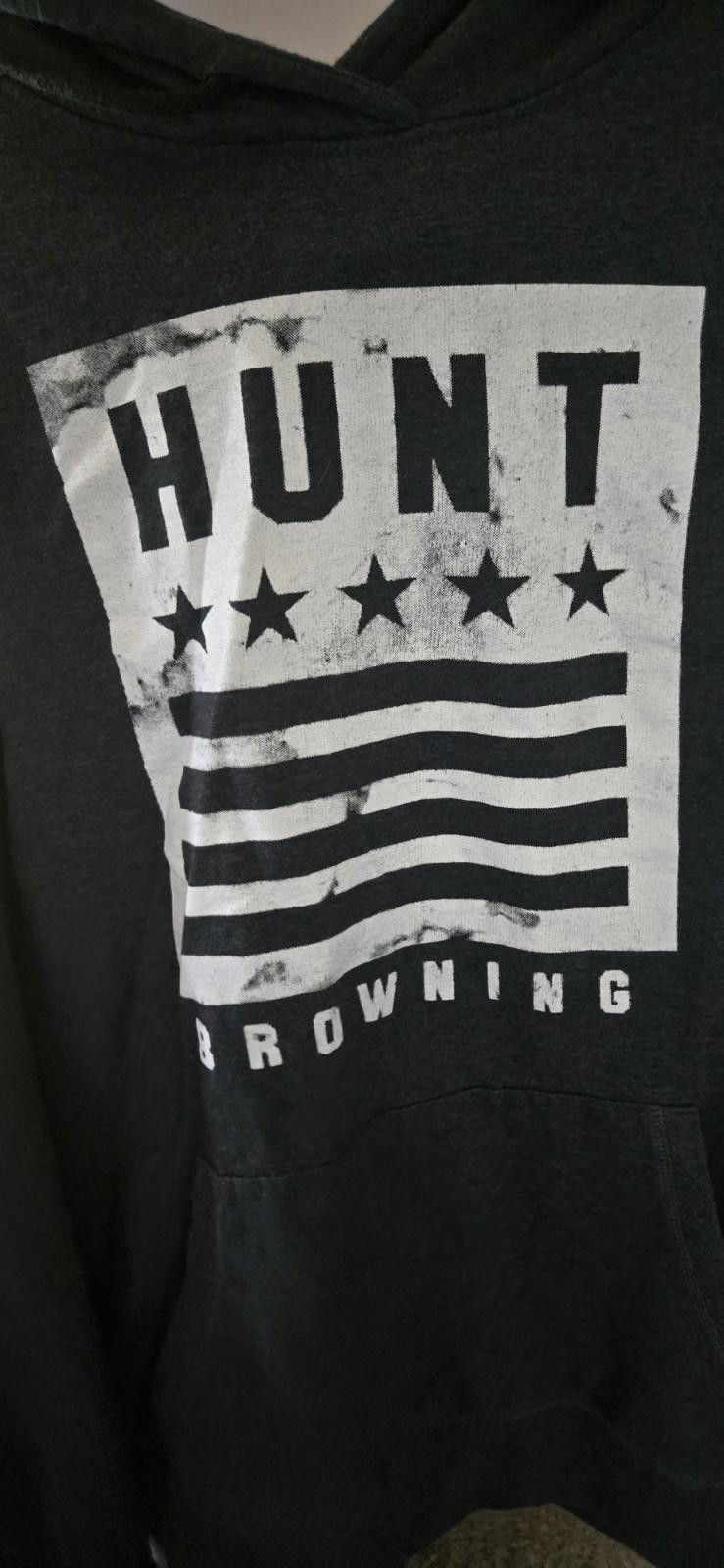 Other Hunt Browning Dark Gray Hoodie L Hunting American Flag Ho Size US L / EU 52-54 / 3 - 5 Thumbnail