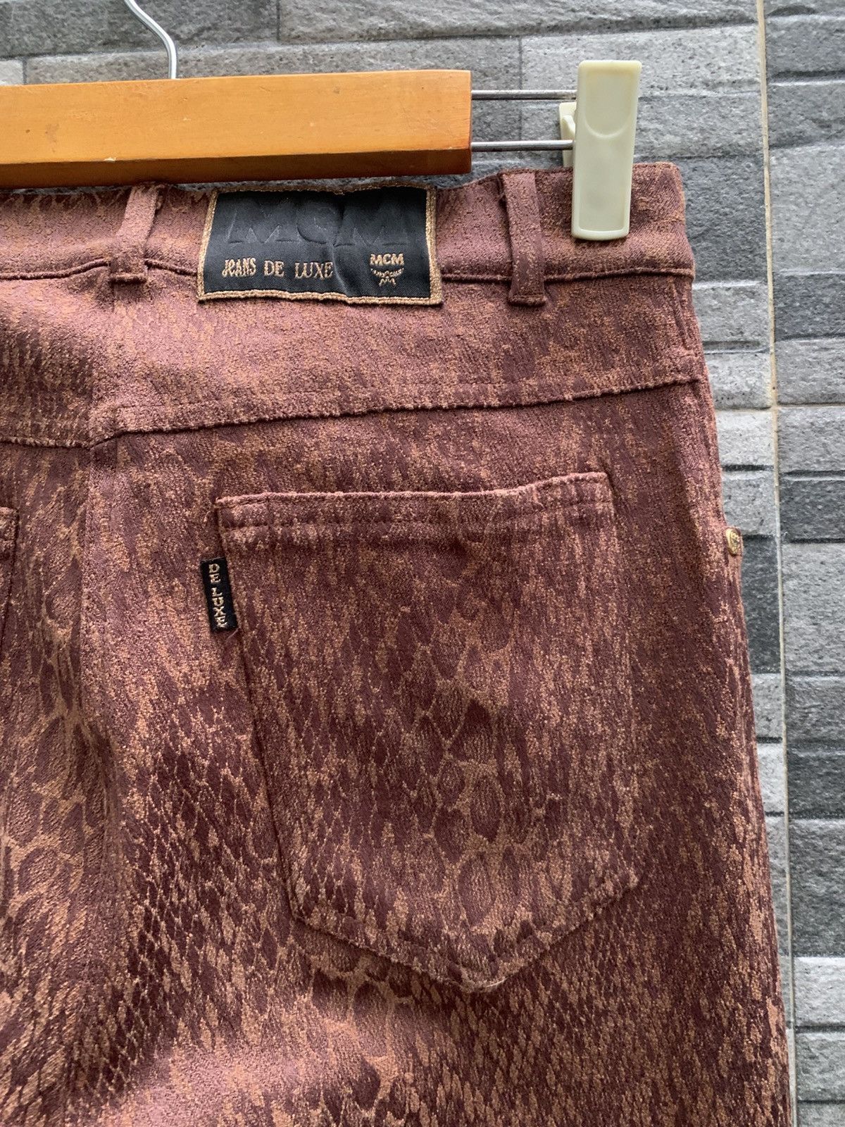 MCM Vintage MCM Jeans De Luxe Snakeskin Pants Size 30" / US 8 / IT 44 - 4 Thumbnail