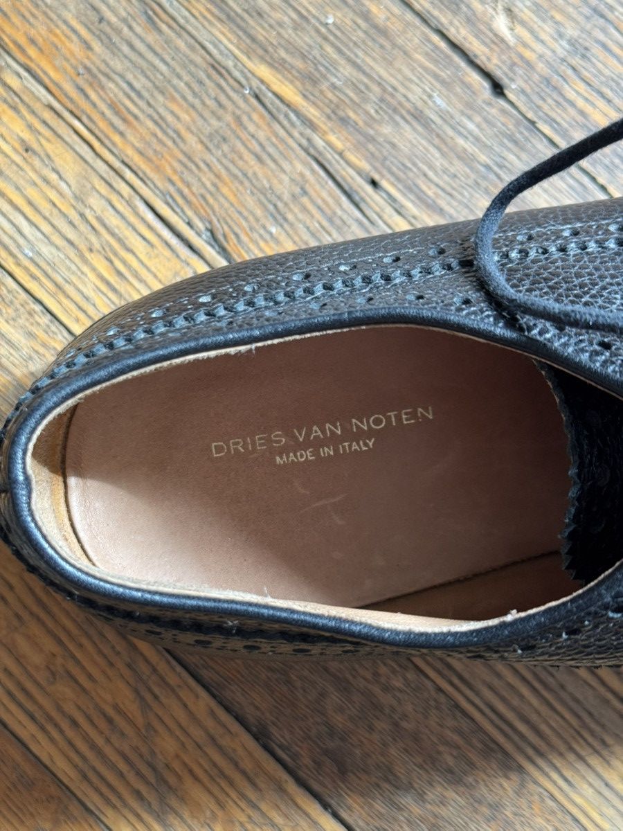 Dries Van Noten Dries Van Noten black leather derbys Size US 10.5 / EU 43-44 - 4 Thumbnail