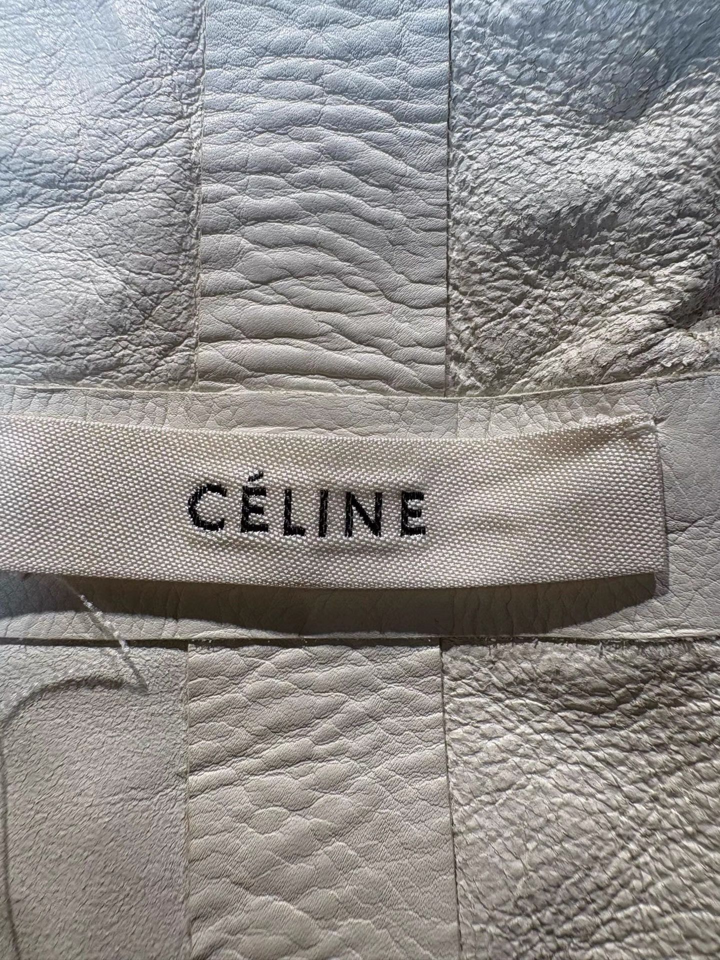 Celine Celine White Leather Hooded Coat 2018 FW Runway K36 Size XS / US 0-2 / IT 36-38 - 3 Thumbnail