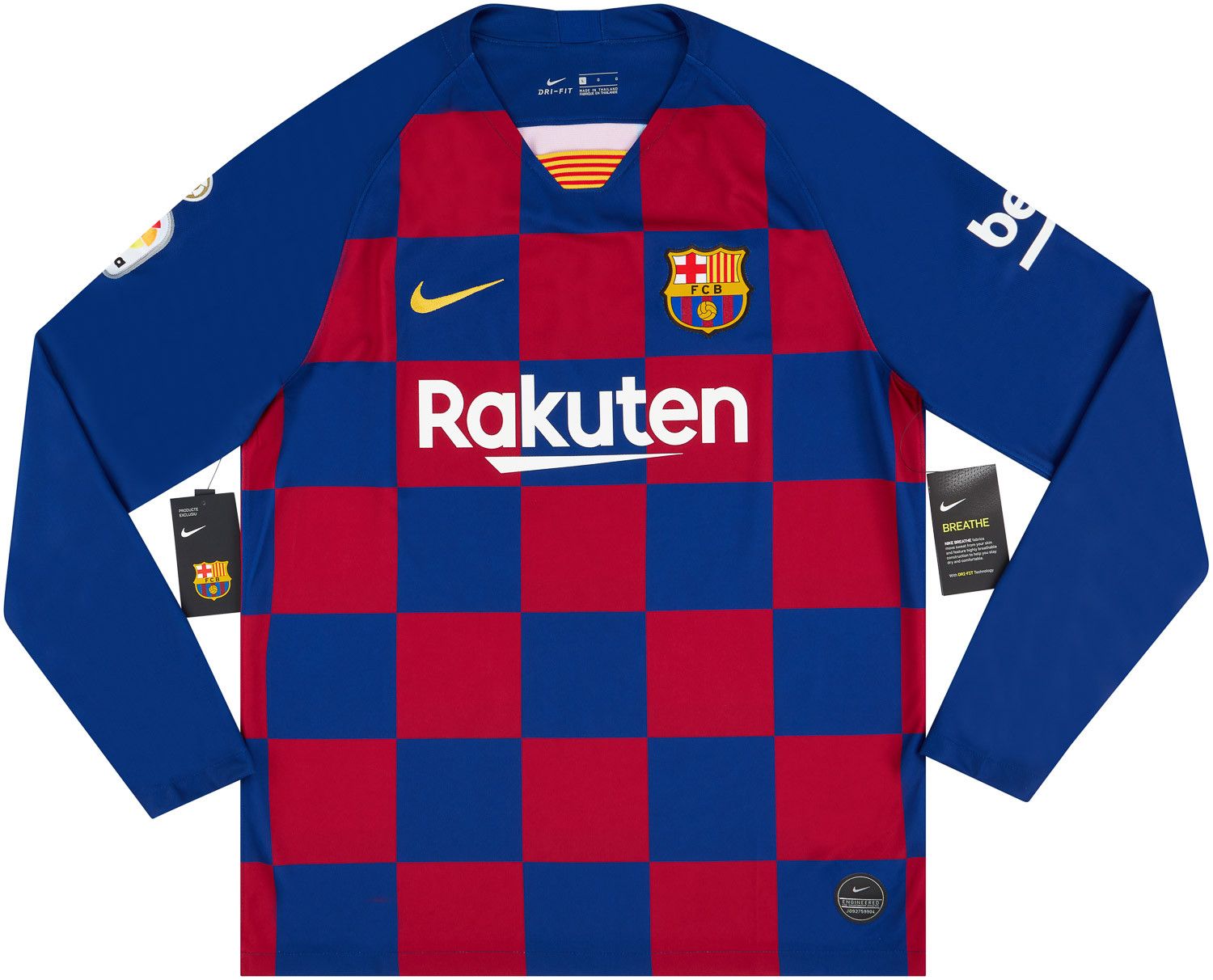 2019-2020 BARCELONA HOME JERSEY LONG SLEEVE L