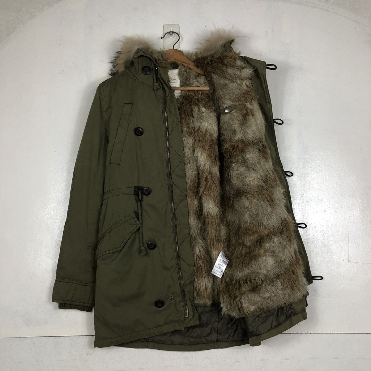 Japanese Brand 📌BIKER JACKET PARKA MINK FUR HOODIE MOUSSY MILITARY DESIGN Size US S / EU 44-46 / 1 - 13 Thumbnail