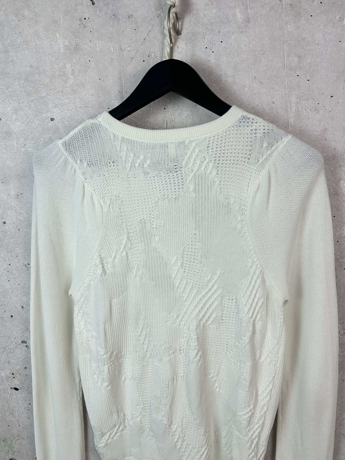 Reiss Reiss Bonita White Knit Viscose Long Sleeve Women’s Sweater Size S / US 4 / IT 40 - 8 Thumbnail