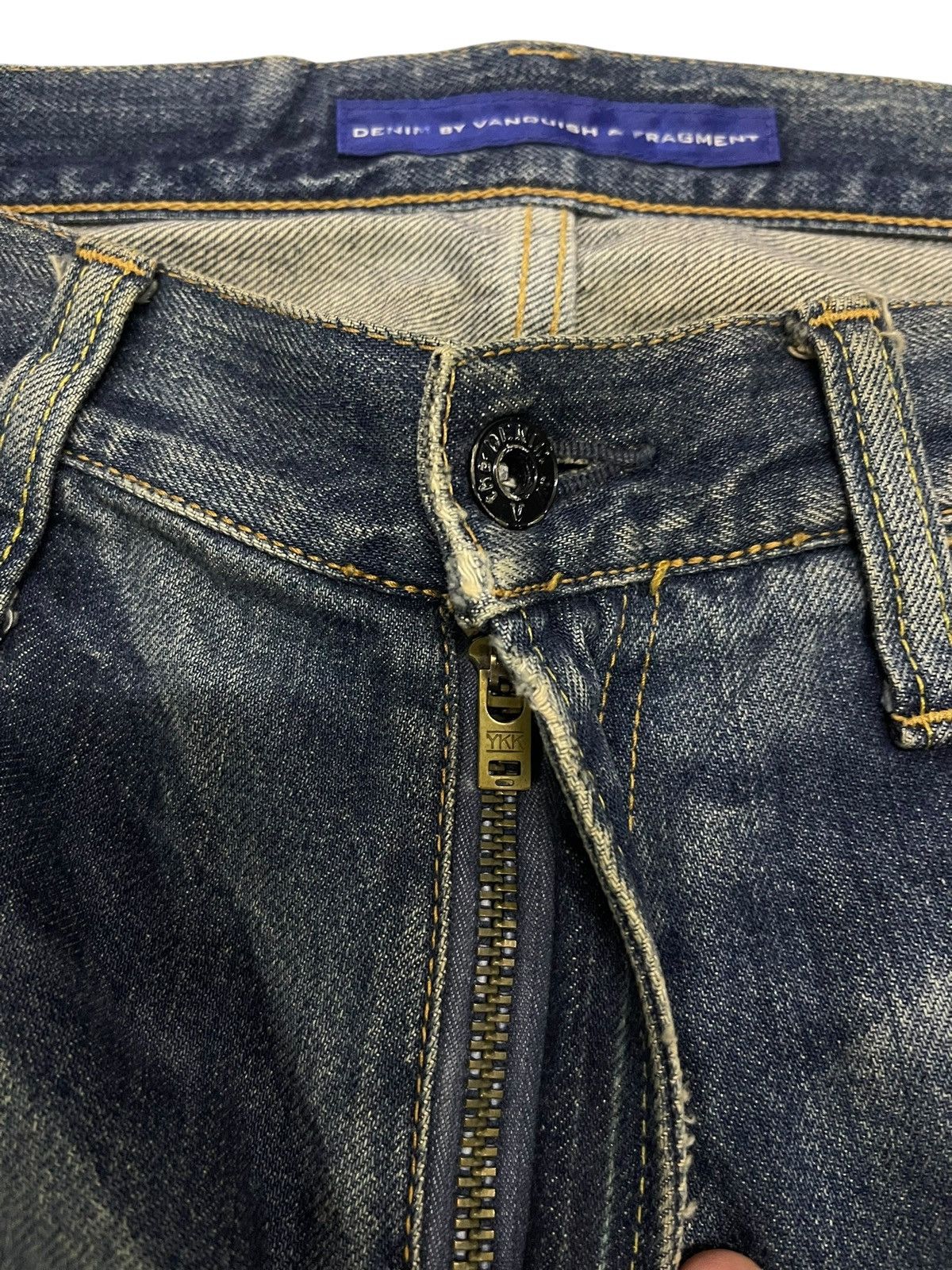 Designer × Fragment Design × Vanquish RARE Denim by Vanquish & Fragment Distressed Jeans Size US 32 / EU 48 - 8 Thumbnail
