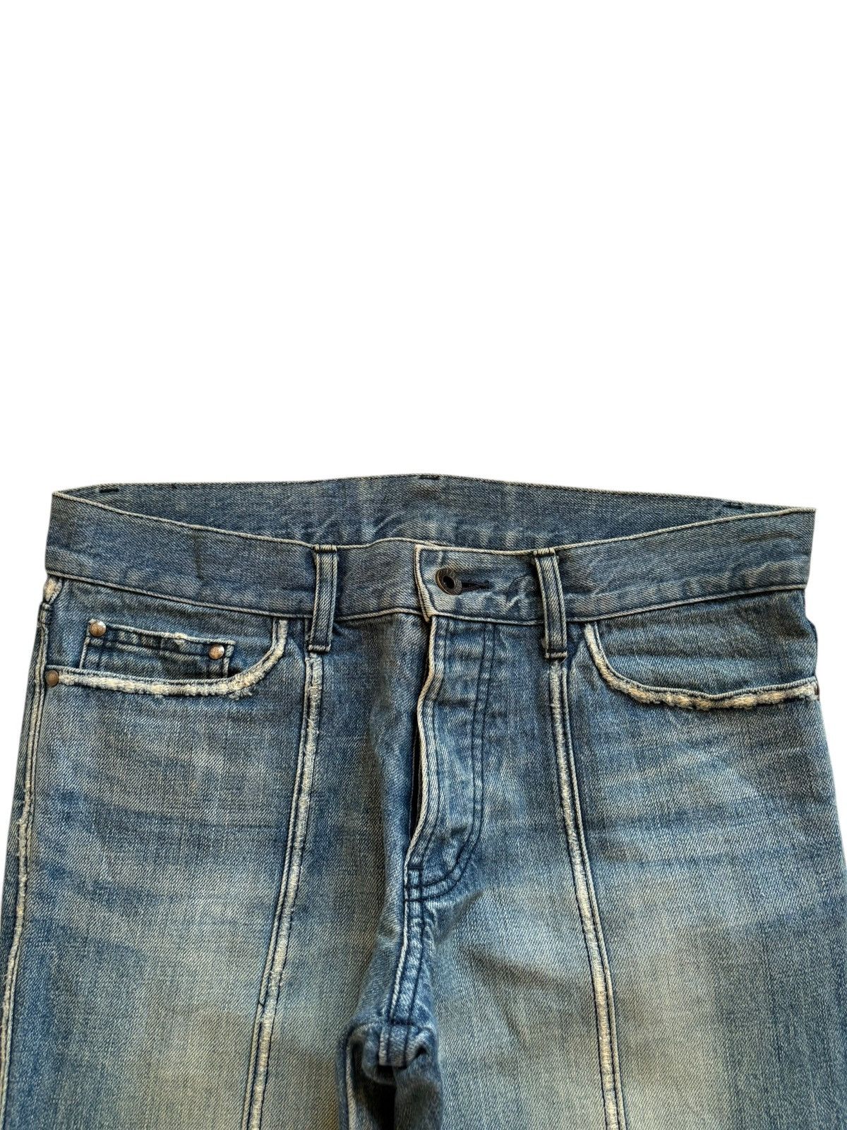 5351 POUR LES HOMMES Vintage / Y2K 5351 Poure Les Hommes Mud Wash Flare Jeans Size US 32 / EU 48 - 4 Thumbnail