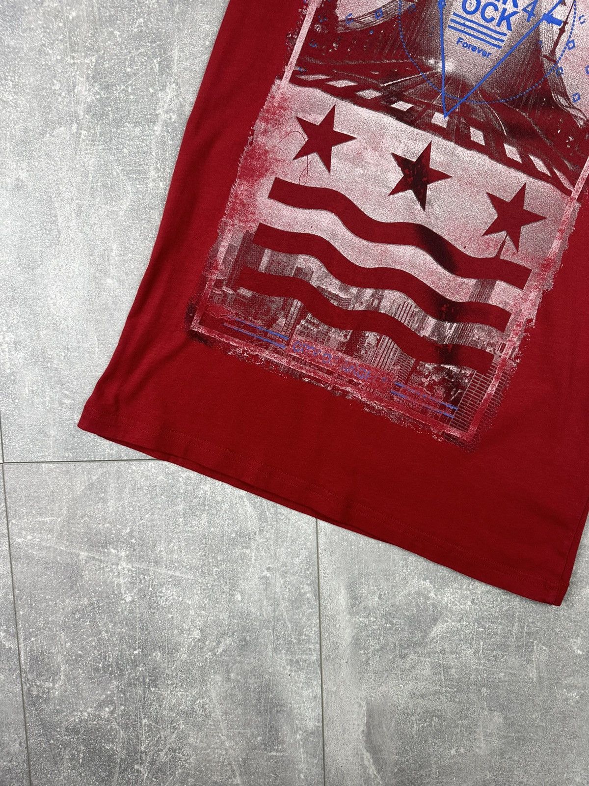 Emporio Armani Armani Jeans Mens Overprint Logo T-Shirt Size US M / EU 48-50 / 2 - 2 Thumbnail