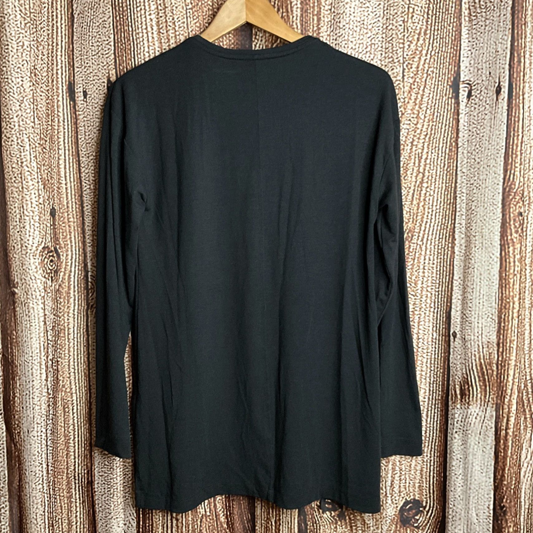 Lands' End Lands' End T-Shirt Women Tall Small Black Long Sleeve Crew Neck Modal Blend Shirt (Shaped Fit) Size S / US 4 / IT 40 - 3 Thumbnail