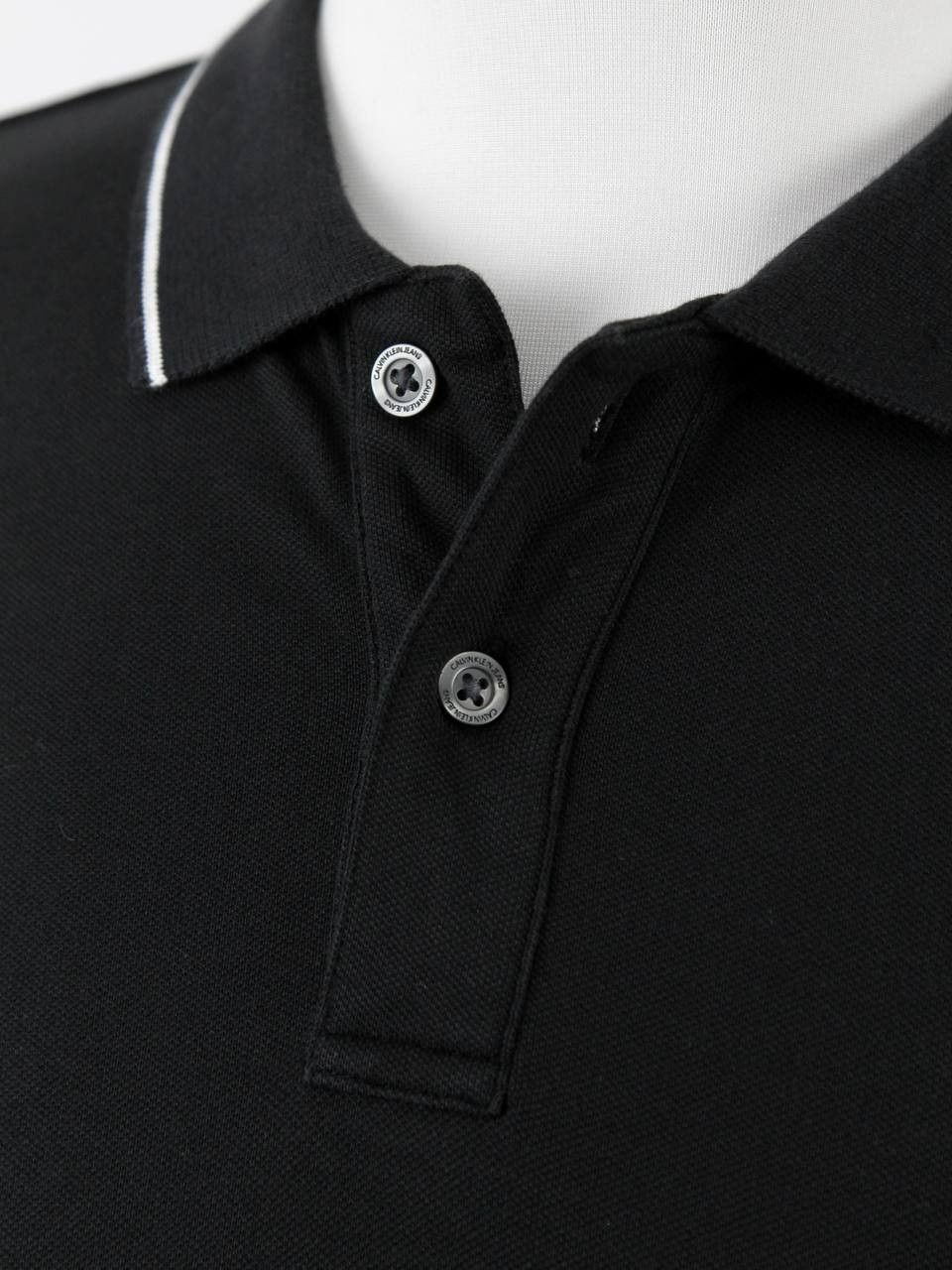 Calvin Klein CALVIN KLEIN JEANS Black Slim Polo Shirt with Logo Size US M / EU 48-50 / 2 - 5 Thumbnail