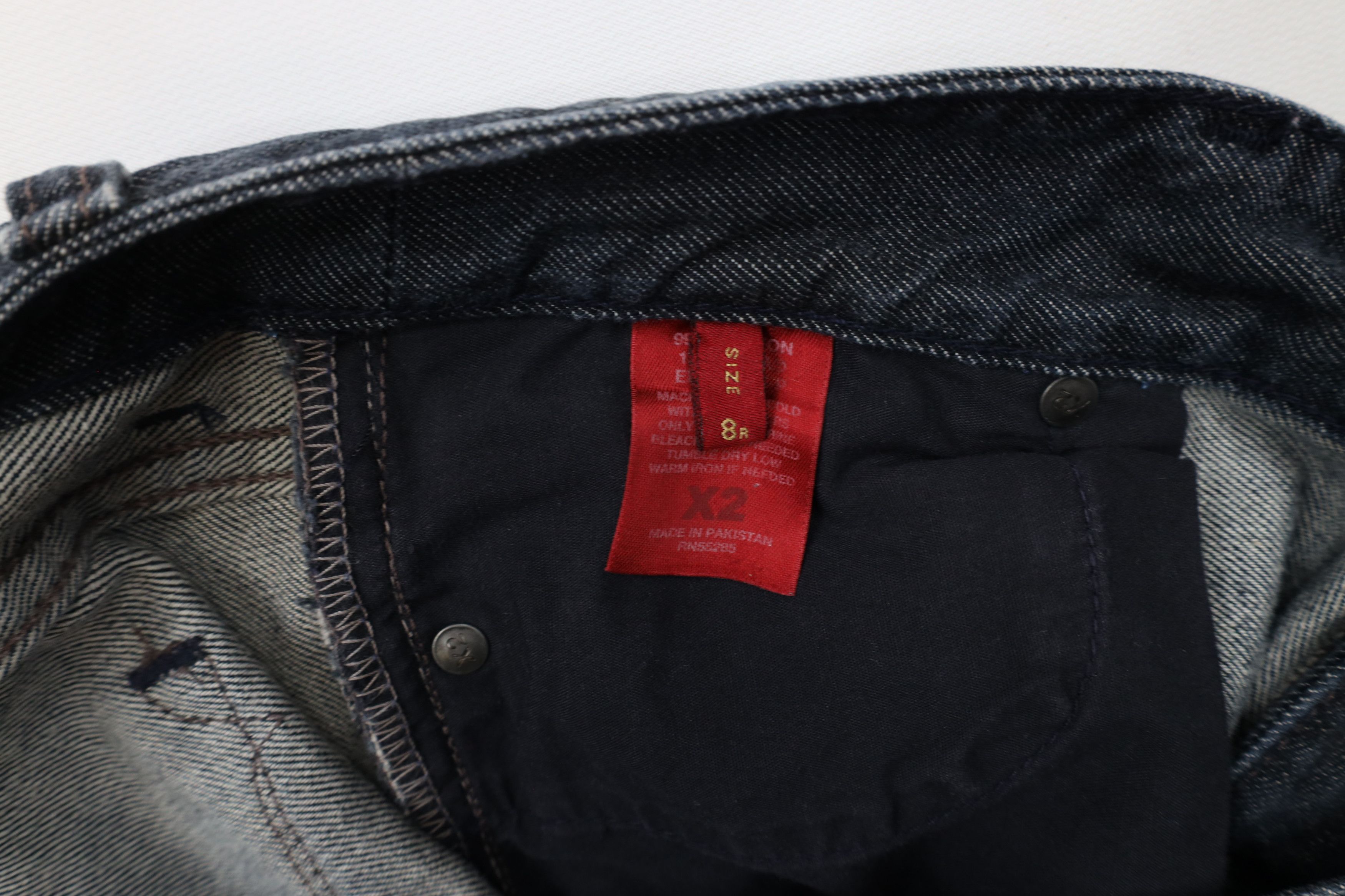 Express × Vintage Vintage Y2K Express X2 Full Leg Flared Stretch Denim Jeans Size 30" / US 8 / IT 44 - 8 Thumbnail