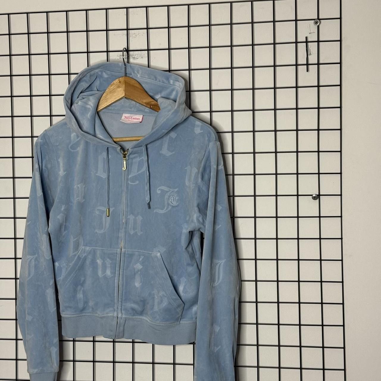 Juicy Couture Juicy Couture blue velour zip up hoodie Size M Size M / US 6-8 / IT 42-44 - 4 Thumbnail