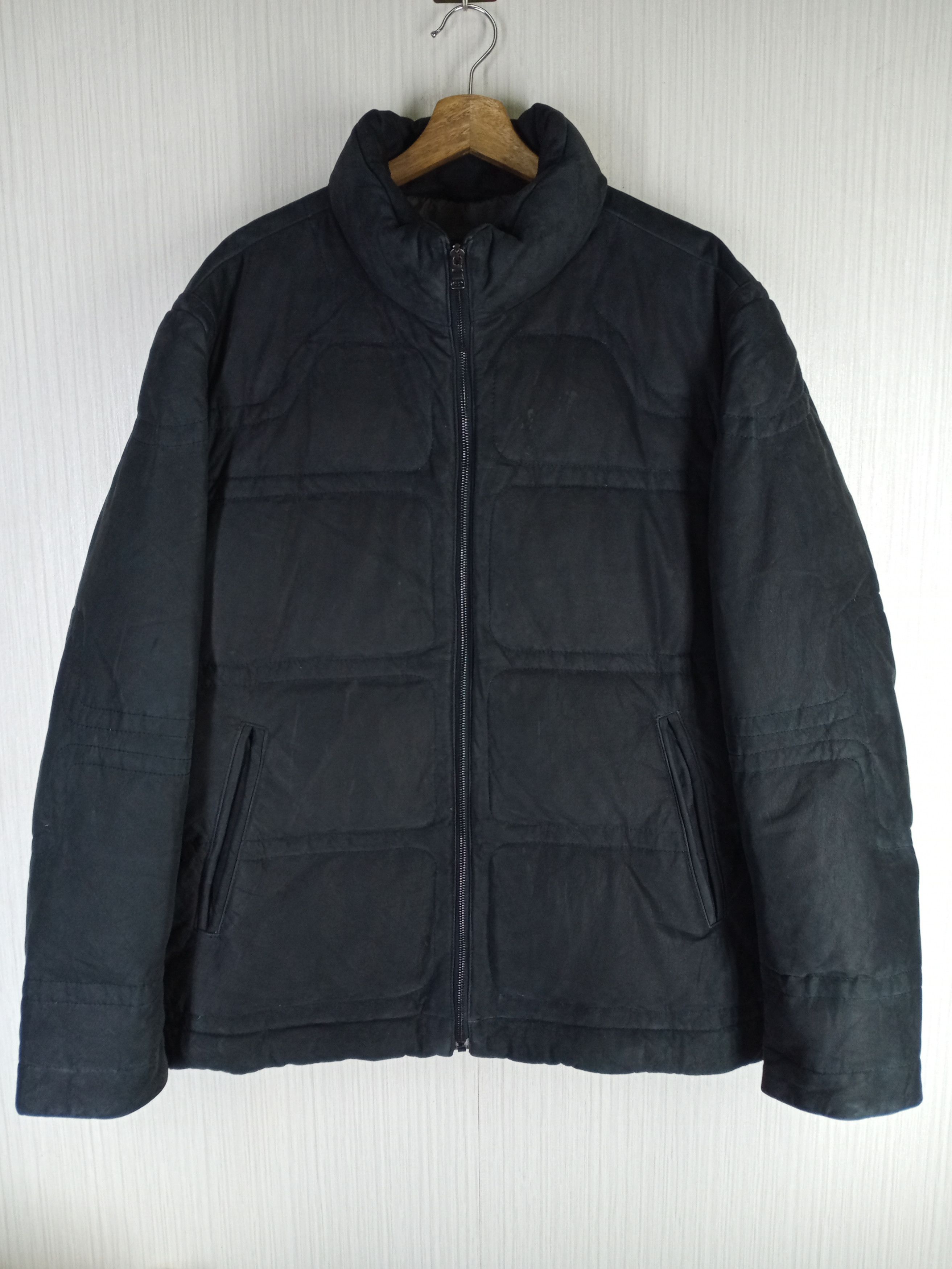 Hugo Boss Rare Hugo Boss Puffer Leather Calfskin Bomber Jacket Size US L / EU 52-54 / 3 - 1 Thumbnail