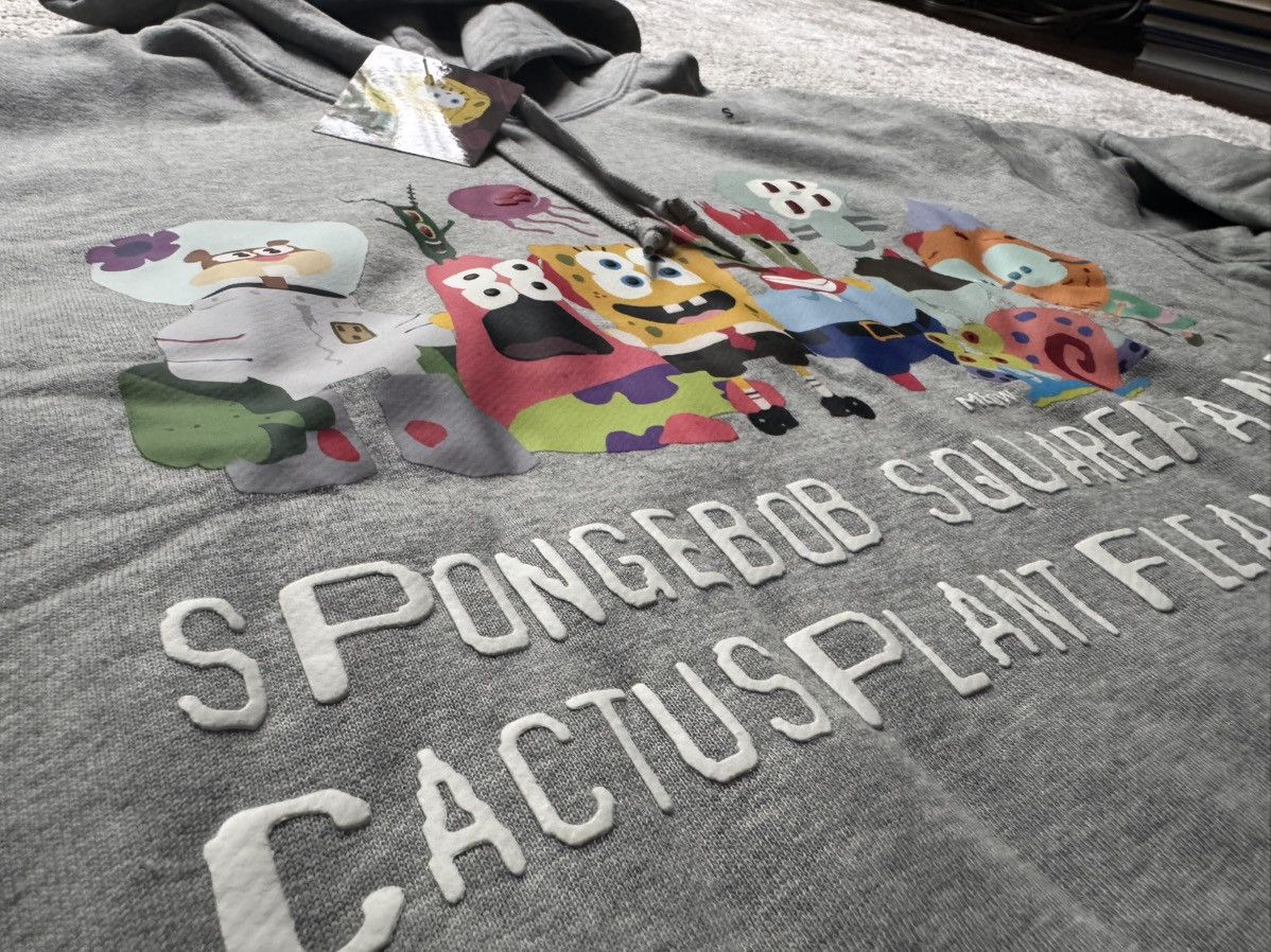 Cactus Plant Flea Market × Uniqlo CPFM x Spongebob Squarepants Gray Hoodie Small Sweatshirt Size US S / EU 44-46 / 1 - 3 Thumbnail