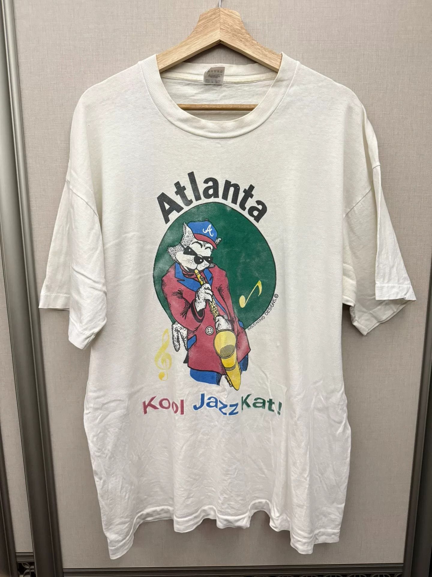 Vintage Vintage Atlanta Jazz Cat Short Sleeve Size US XL / EU 56 / 4 - 1 Thumbnail