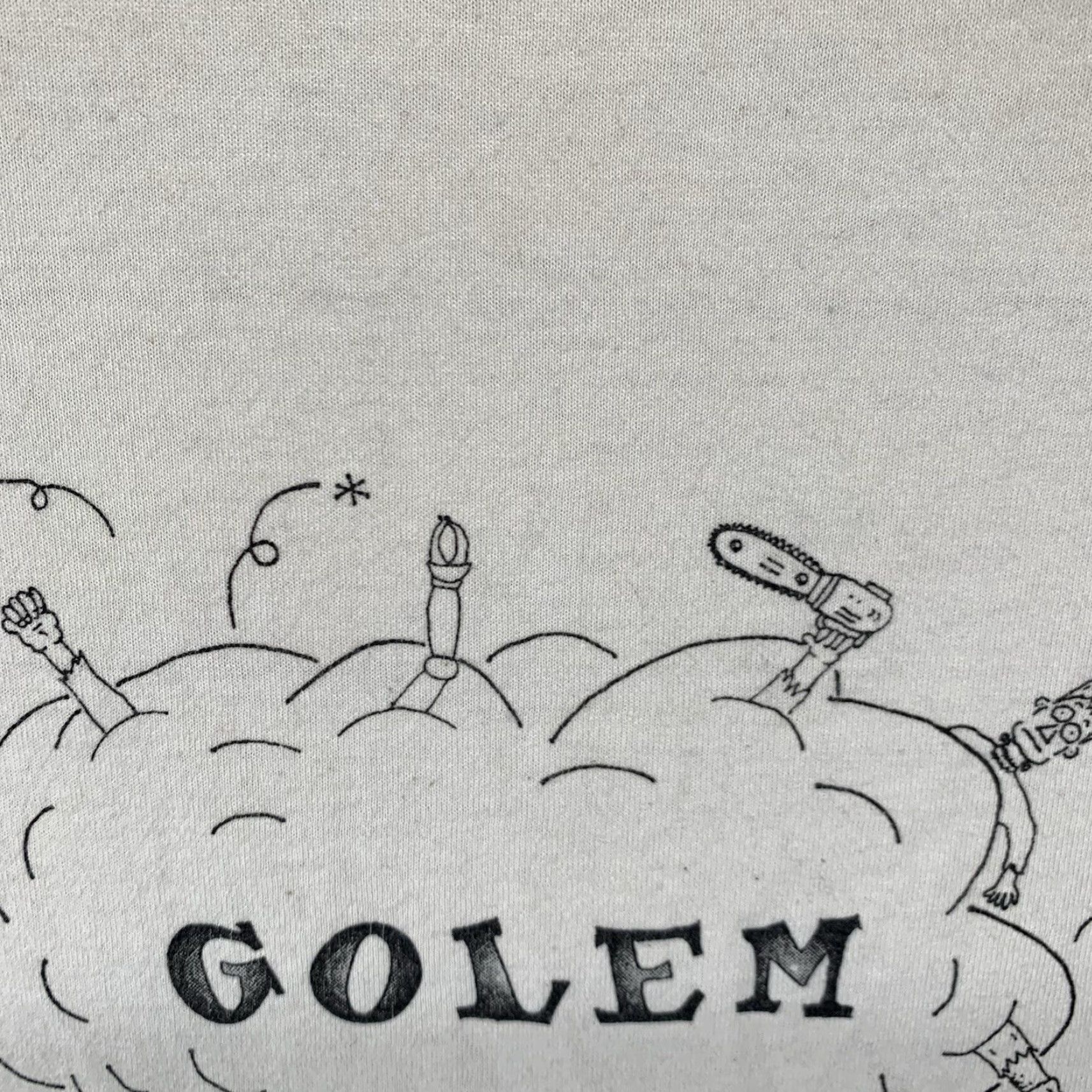 Jerzees VINTAGE JERZEES GOLEM Card Game T-Shirt XL Ivory 90s Graphic Monsters Mad Scientist Mens Size US XL / EU 56 / 4 - 7 Thumbnail