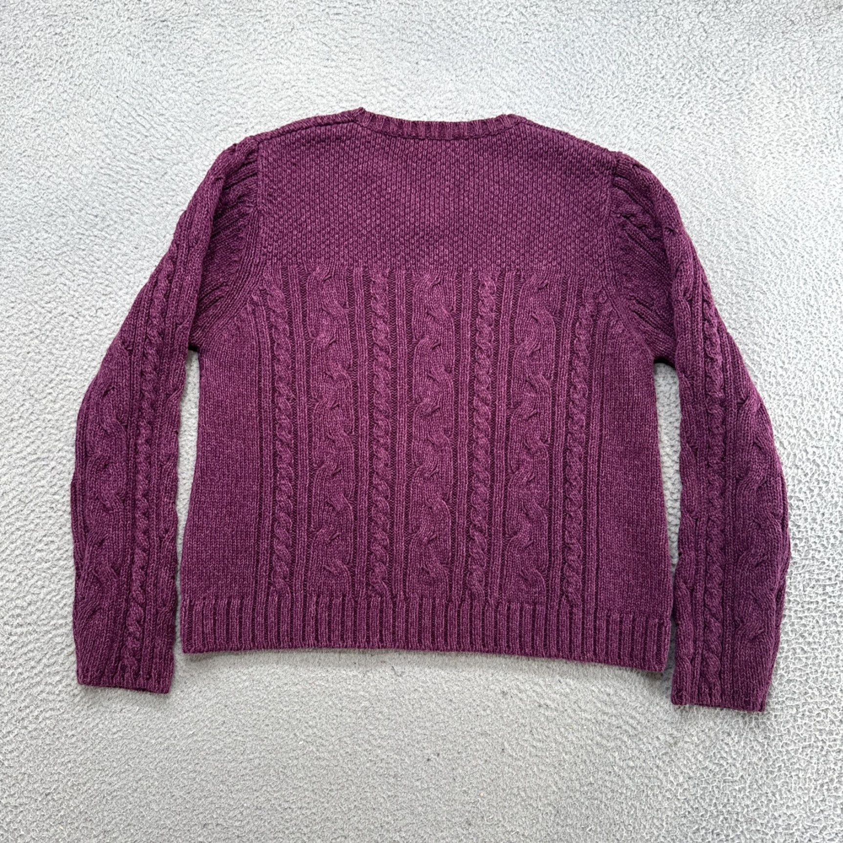 Vintage VINTAGE Cabela’s Sweater Cable Knit Maroon 100% Cotton Womens SZ M Cottage Knit Shirt Womens M Red Cable-Knit Pullover 90s Festival Women Size M / US 6-8 / IT 42-44 - 6 Thumbnail