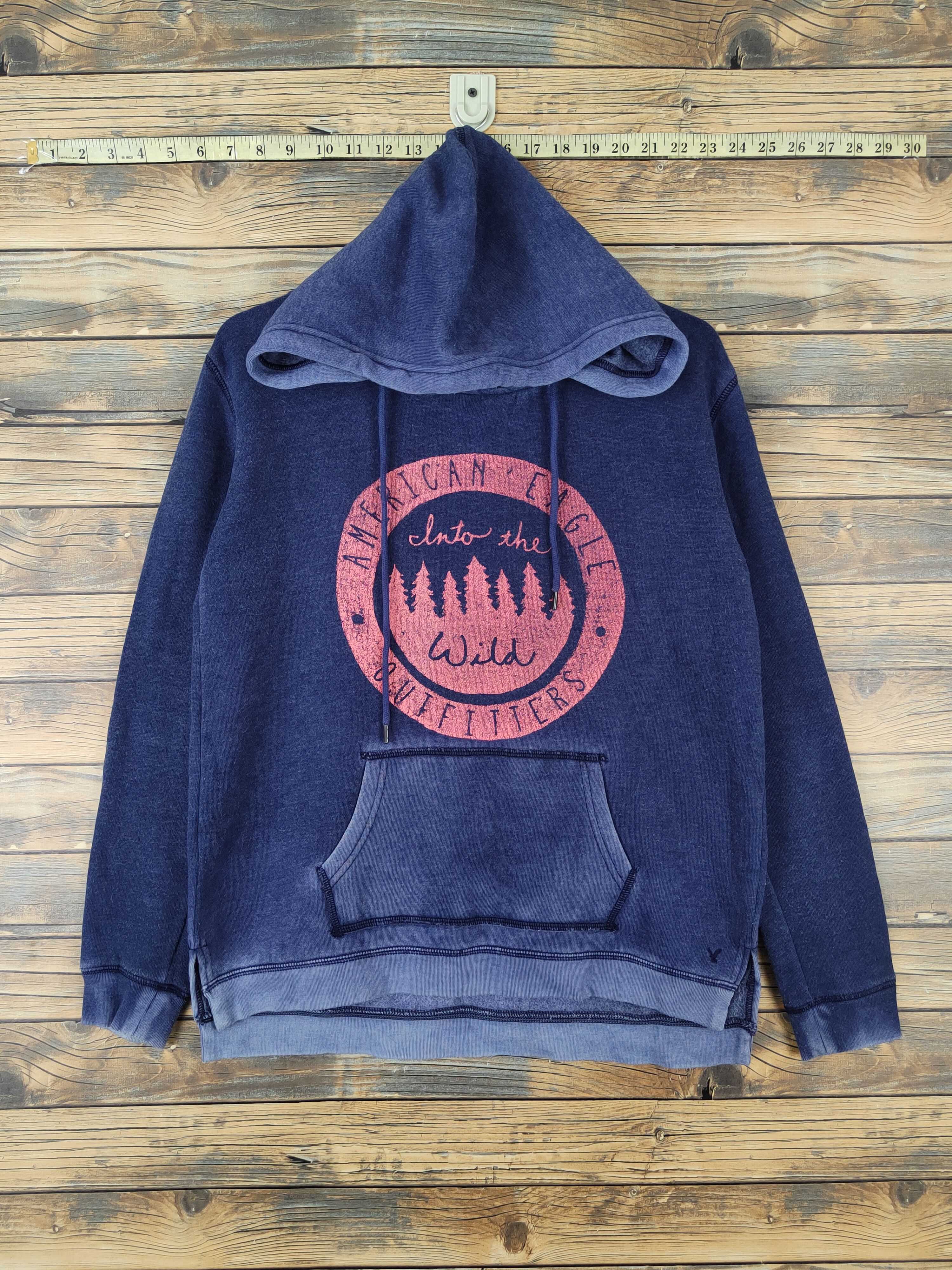American Eagle Outfitters × Japanese Brand × Vintage American Eagle Outfitters Navy Hoodie Sweatshirts #W1126 Size US S / EU 44-46 / 1 - 1 Thumbnail