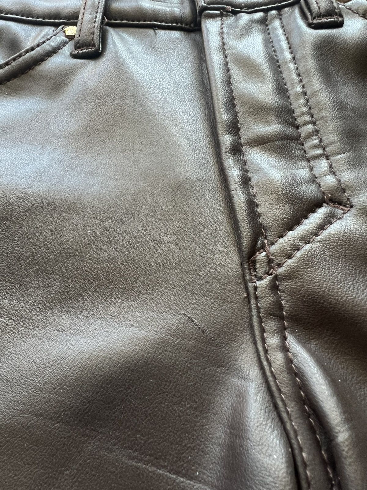 Versace Versace leather warm leggings Size 27" / US 4 / IT 40 - 8 Thumbnail