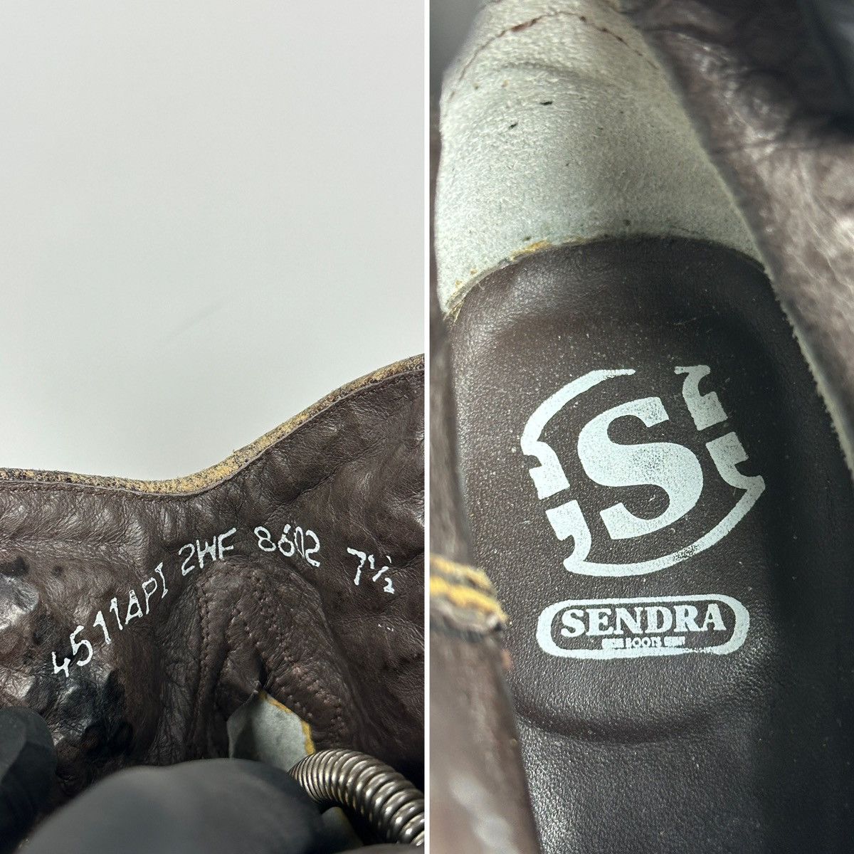 Sendra Sendra 8602 Brown Leather Studded Cowboy Biker Ankle Boots Size US 7.5 / IT 37.5 - 24 Thumbnail