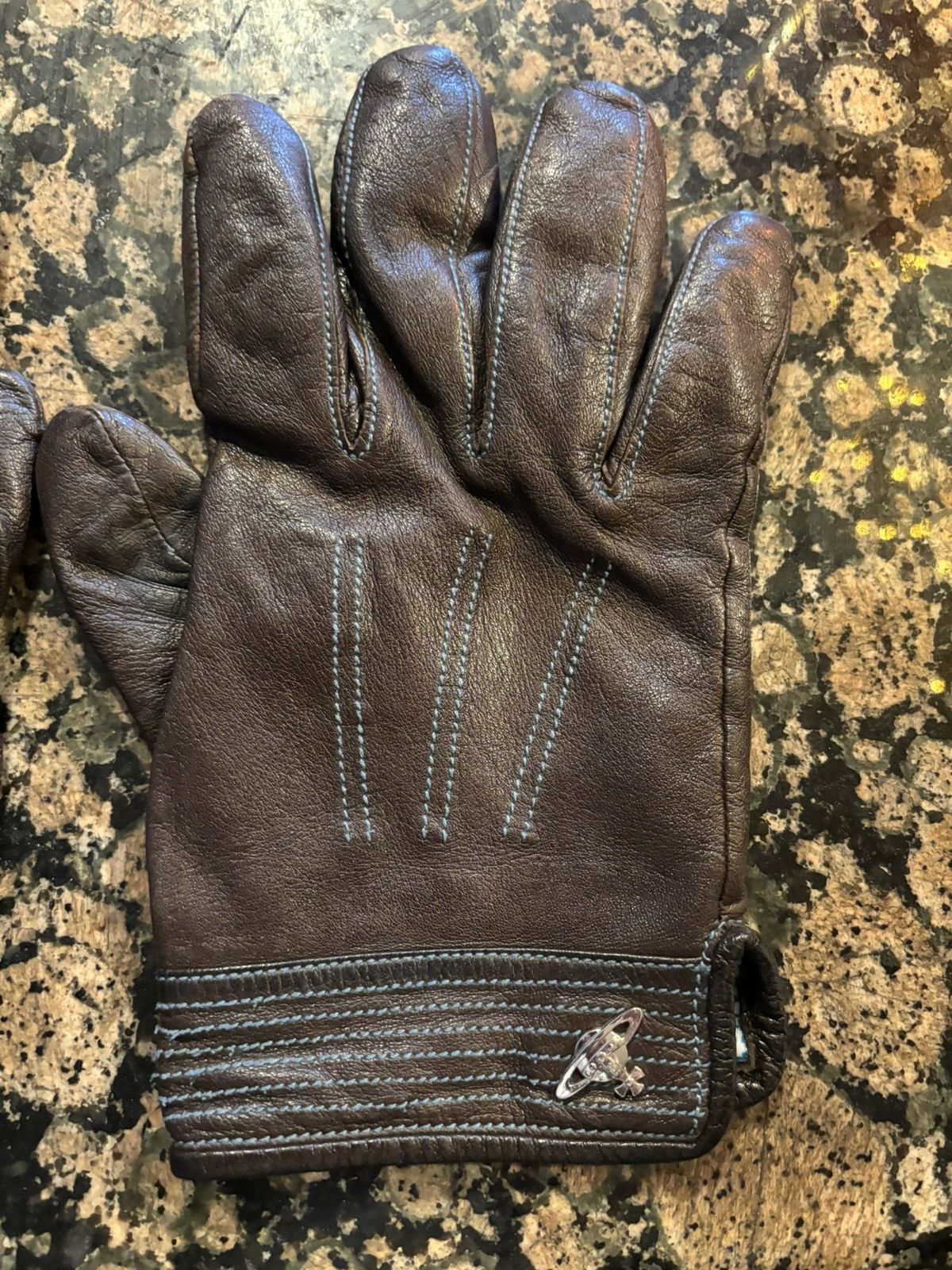 Vivienne Westwood Vivienne Westwood Leather Orb Gloves Size ONE SIZE - 2 Thumbnail